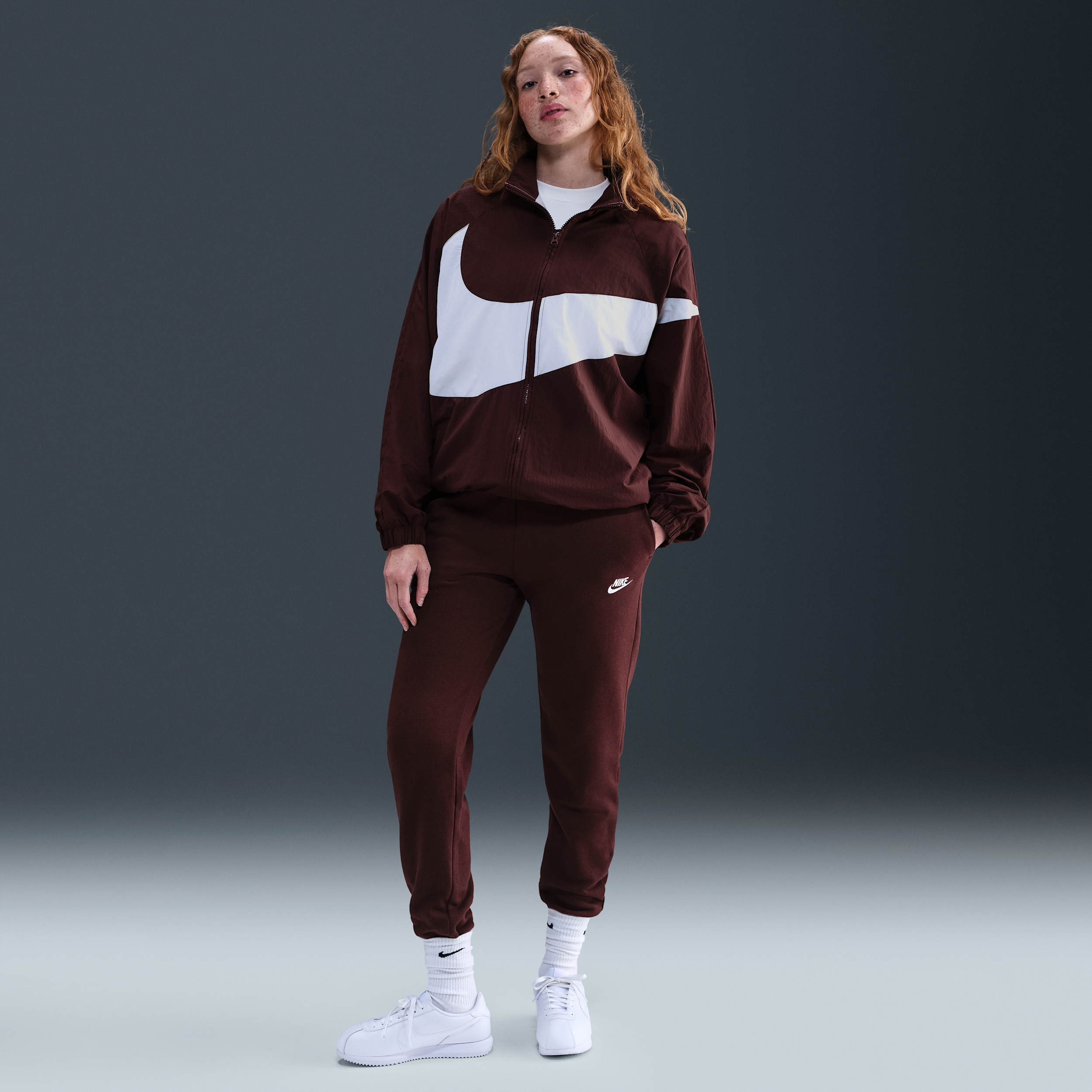 Nike Women's  Sportswear Club Fleece Mid-rise Jogger Pants In Red