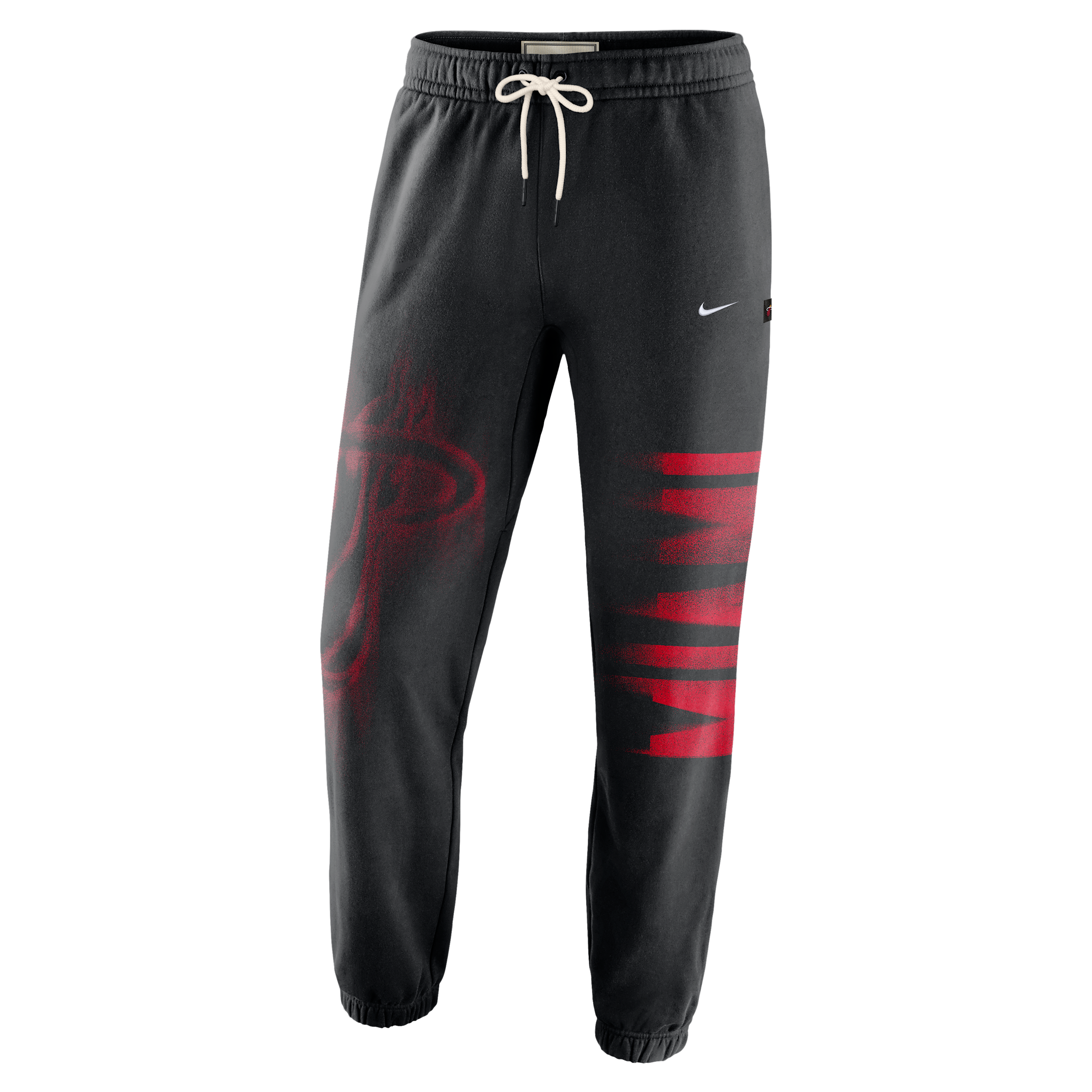 Nike Men's Miami Heat Standard Issue Therma-FIT Fleece Basketball Pants in Black | IQ1506-010
