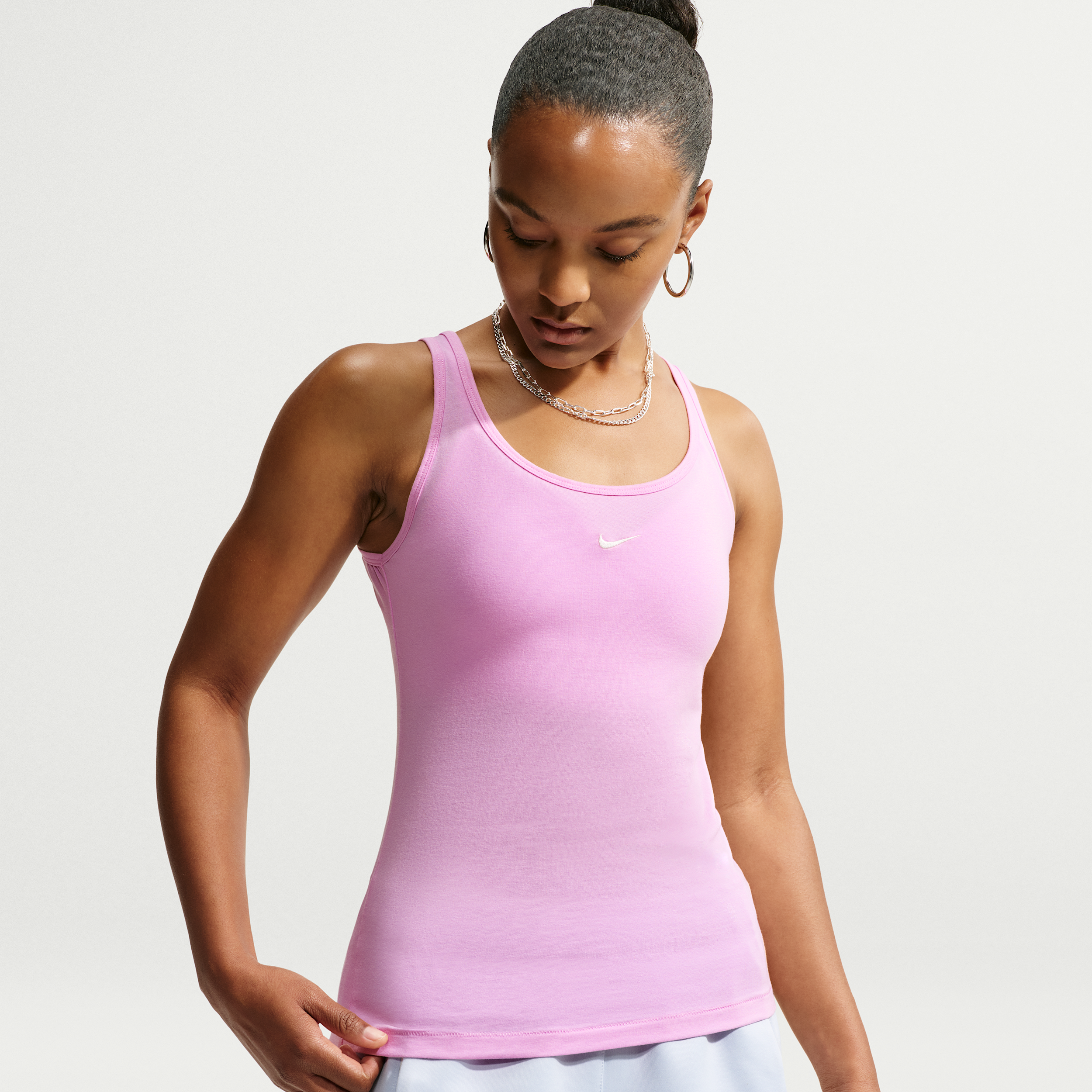Women's Nike Sportswear Chill Knit Tank Top in Pink | FZ1457-621
