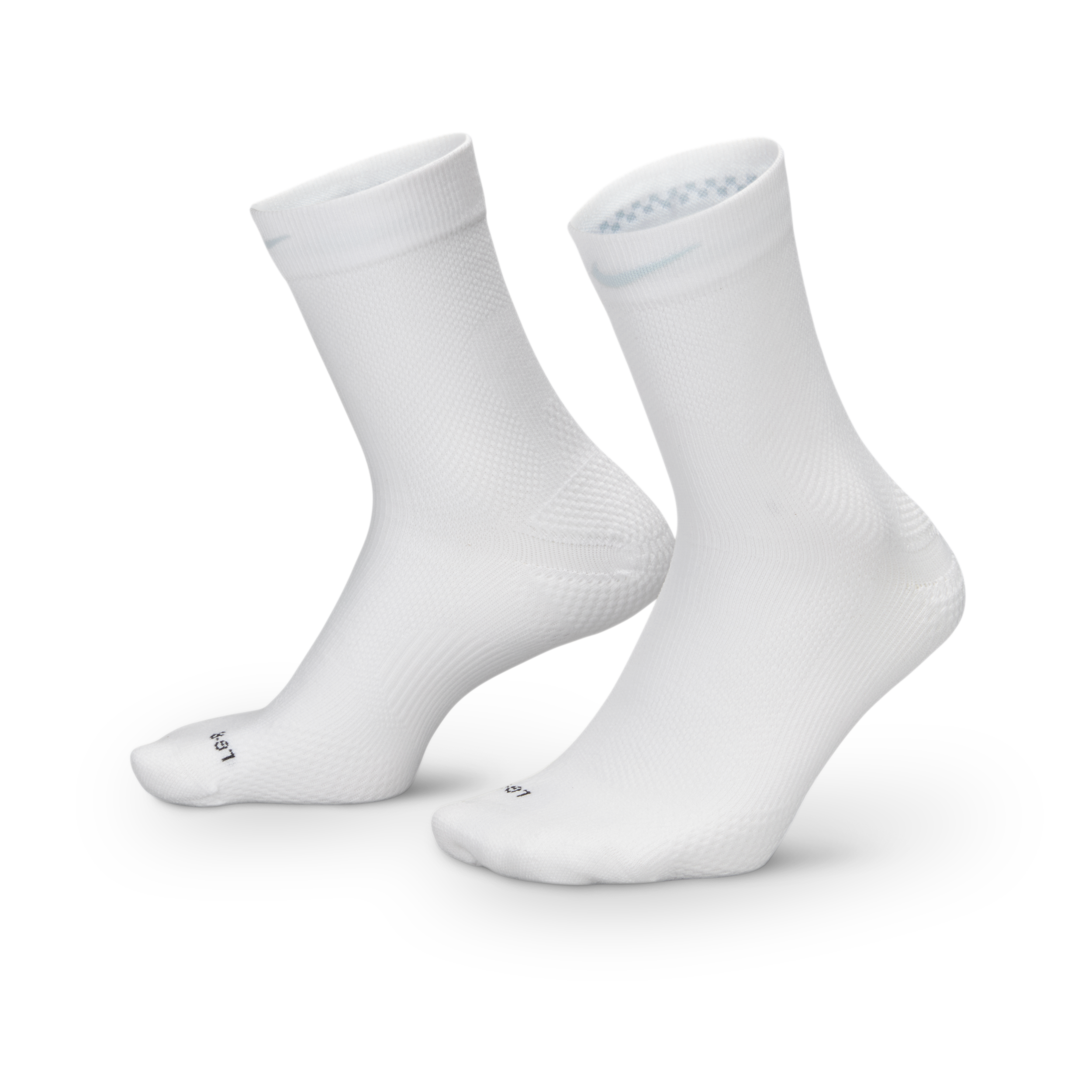 Nike Unisex Lightweight Running Micro Crew Socks (1 Pair) in White | IB6114-100