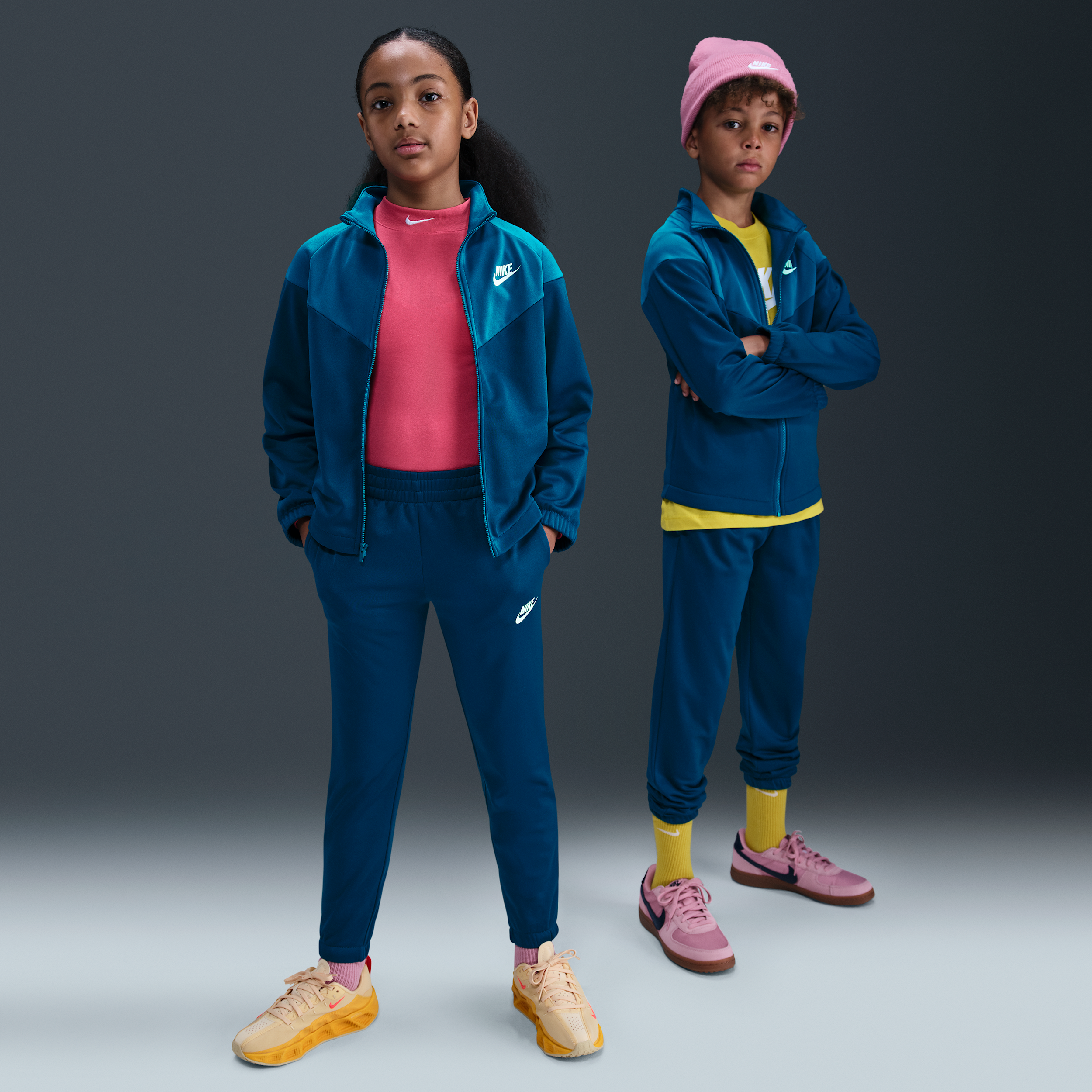 Nike Sportswear Big Kids' Dri-FIT Tracksuit in Blue | HQ9315-415