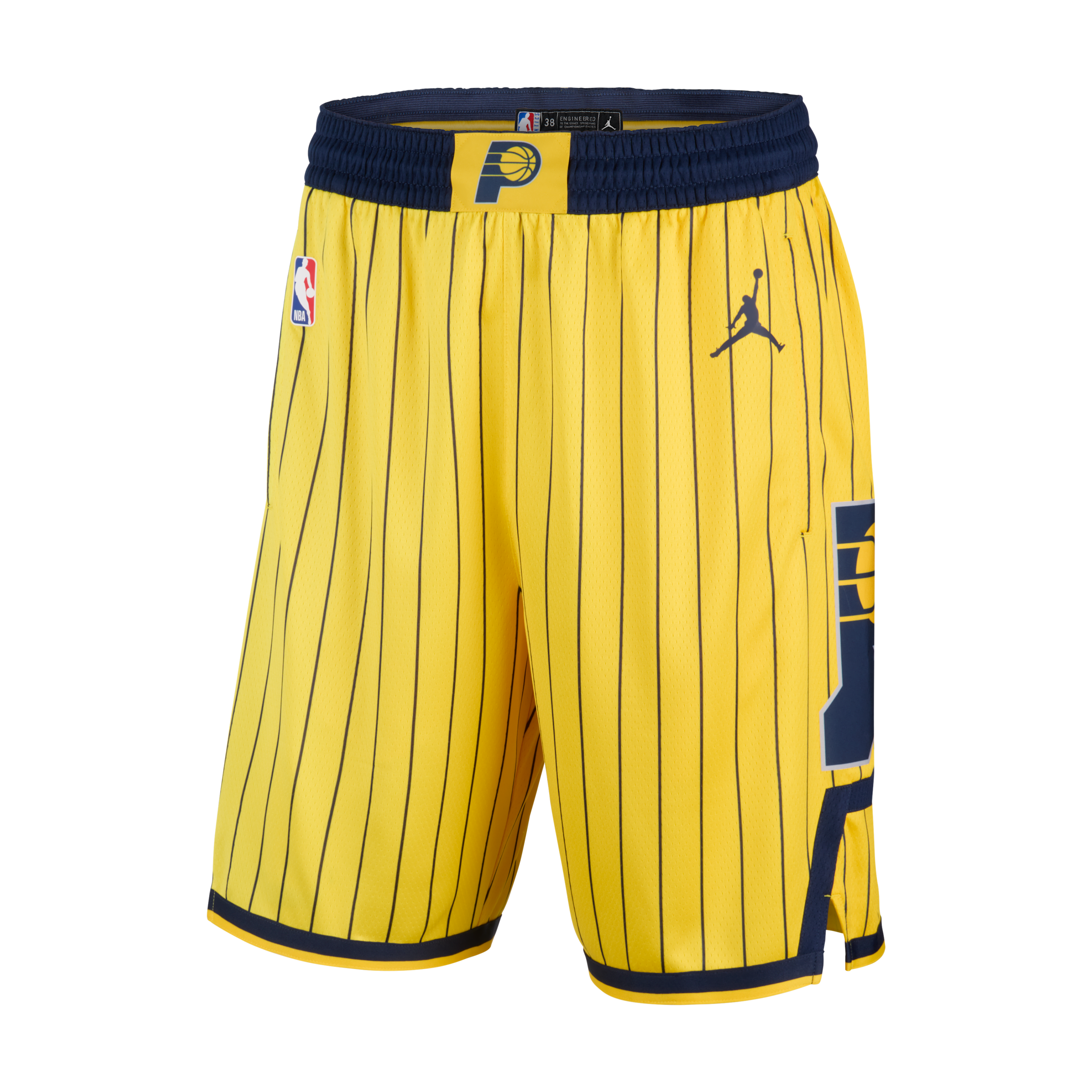 Jordan Men's Indiana Pacers Gold Statement Edition Swingman Shorts - Gold, Navy