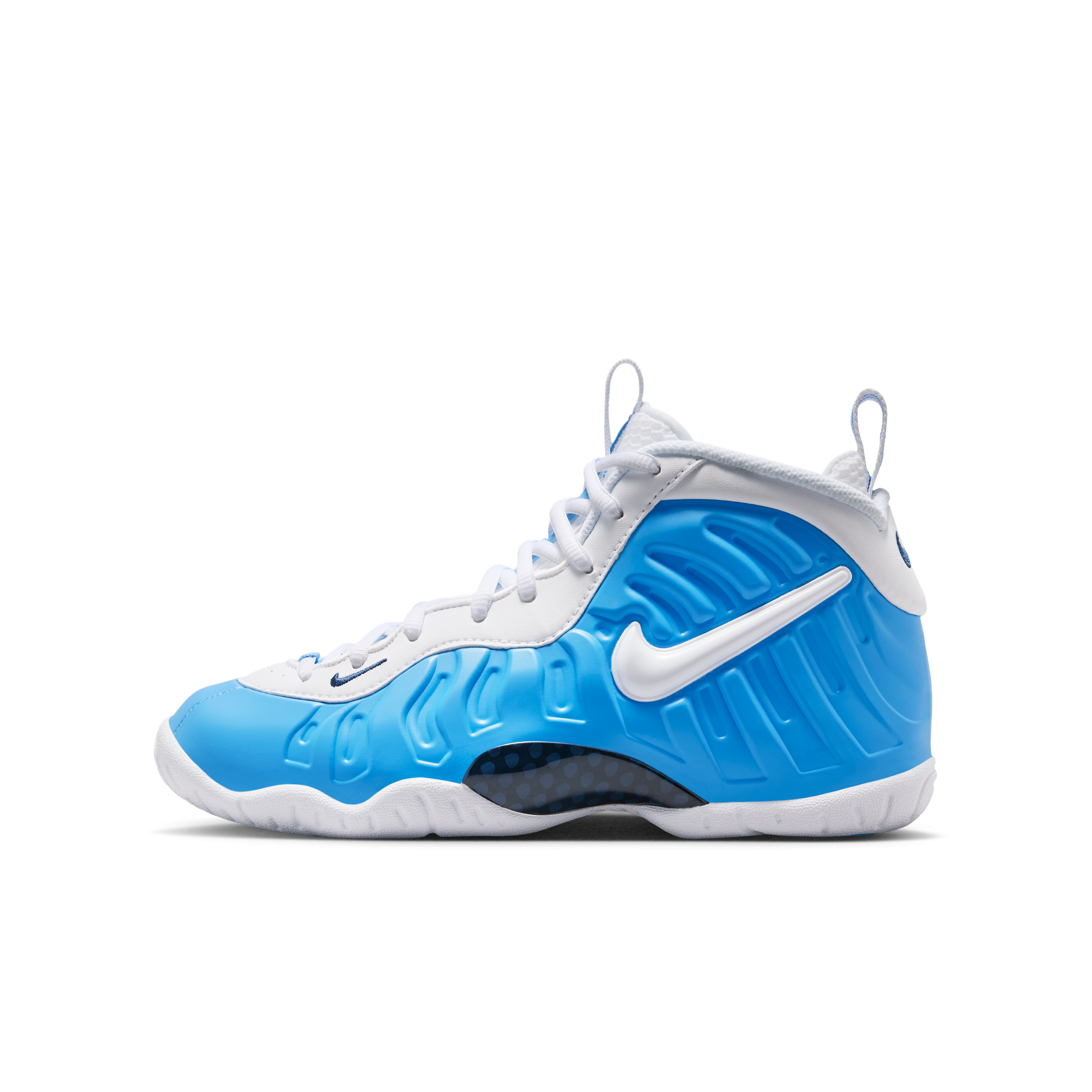 Boys Nike Little Posite Pro - Boys' Grade School Shoes University Blue/White/Midnight Navy Size 05.0