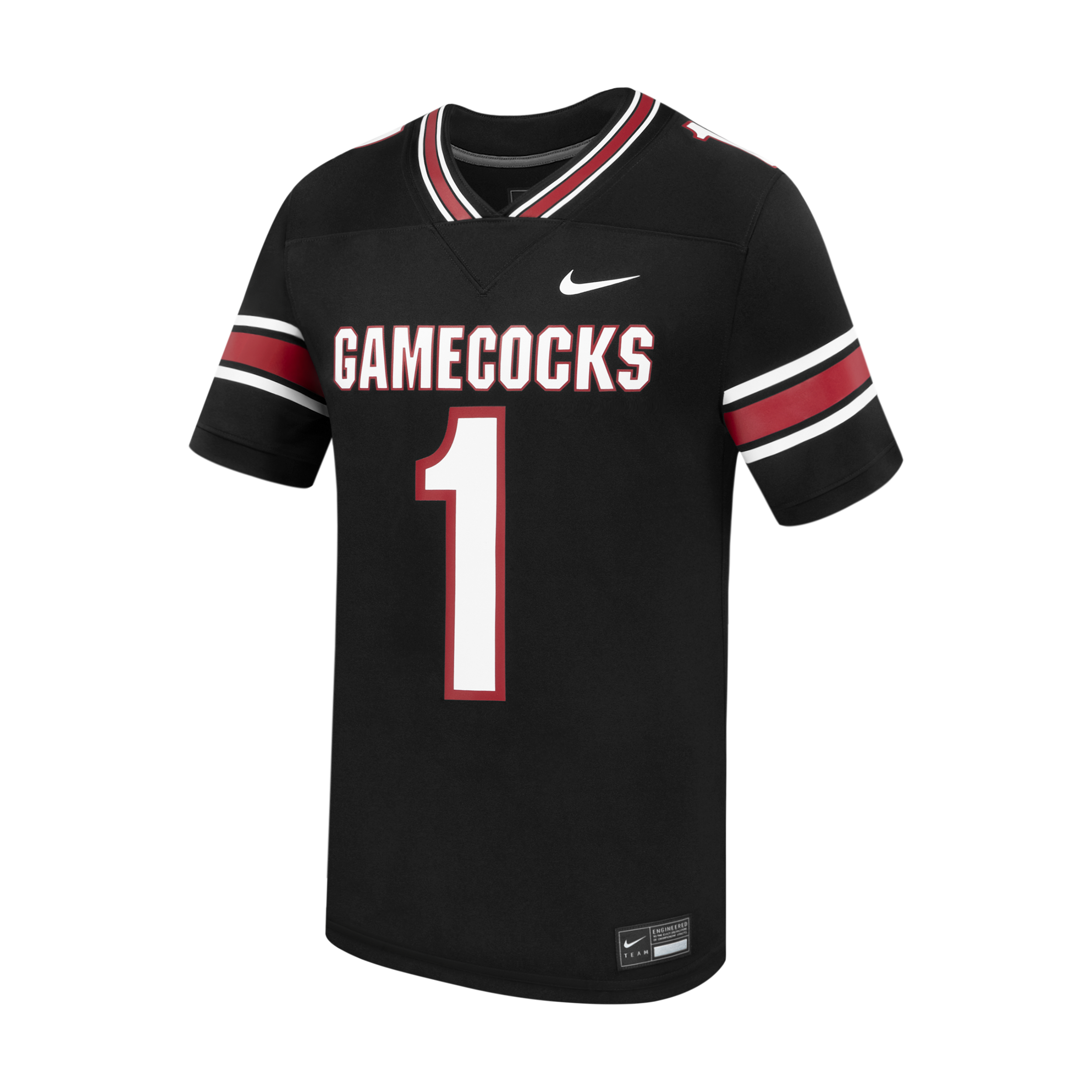 Nike Men's 1 Black South Carolina Gamecocks Alternate Replica Football Jersey - Black
