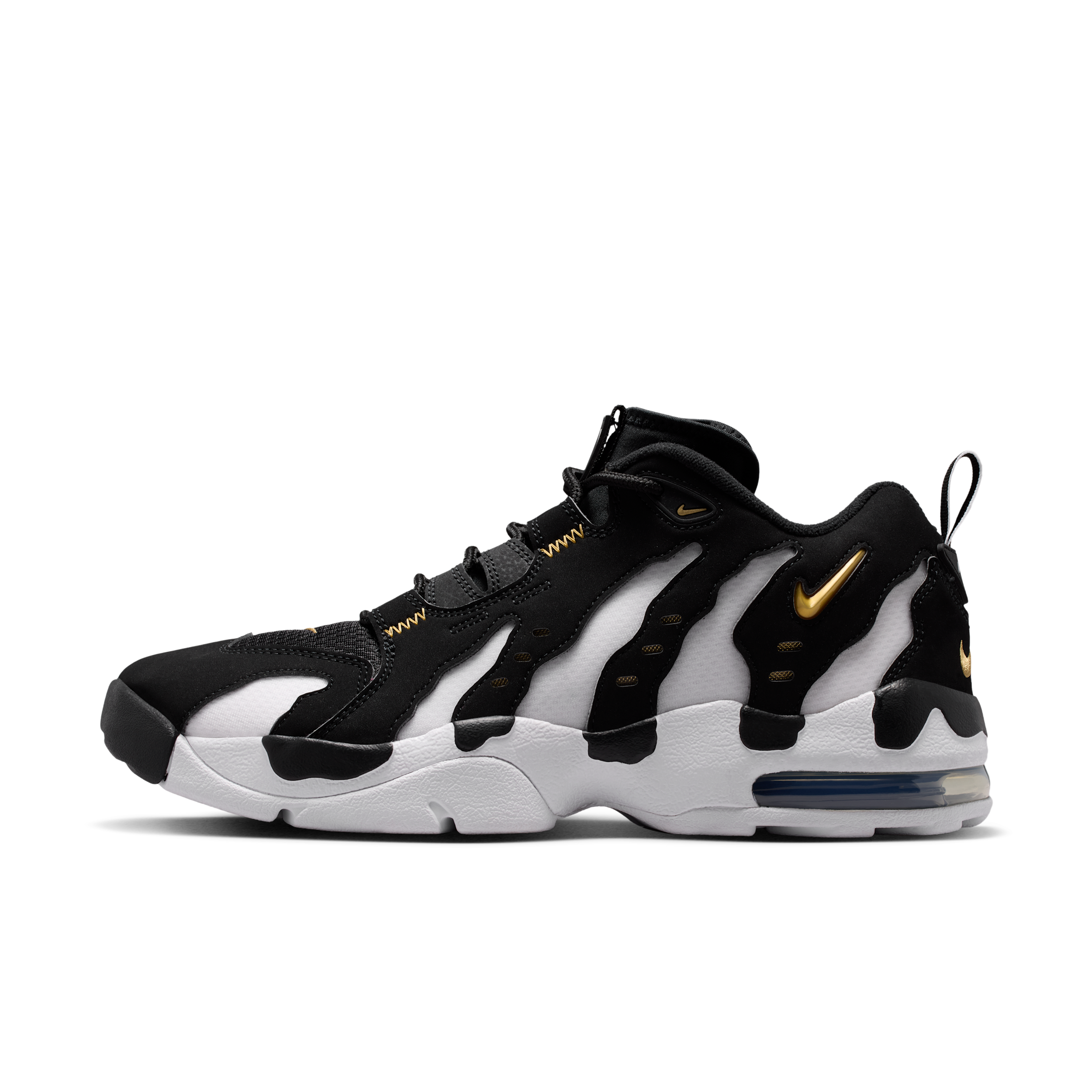 Nike Mens Air DT Max '96 Low - Basketball Shoes - Black / Metallic Gold / White Size 9.0