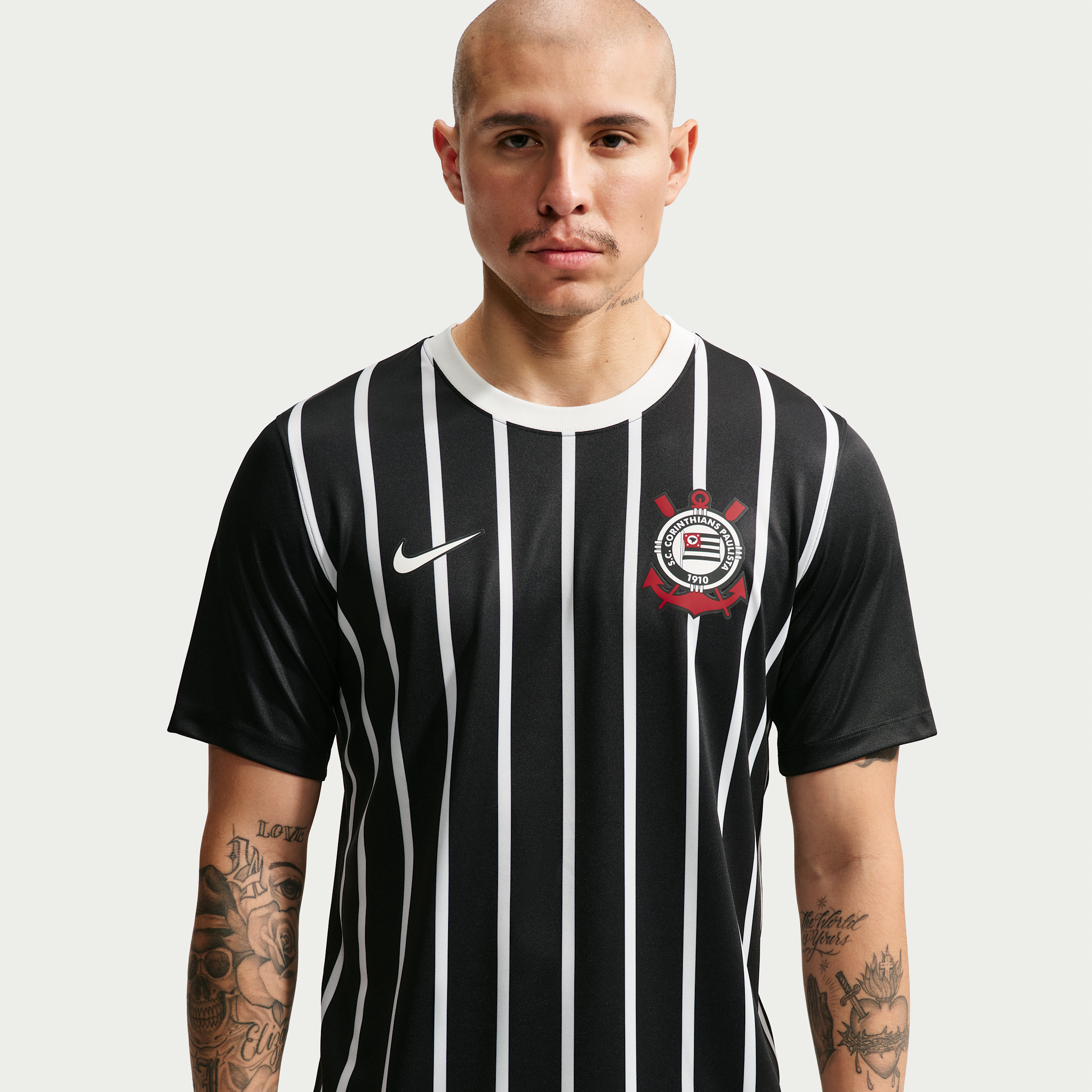 S.C. Corinthians Away Nike Men's Dri-FIT Soccer Short-Sleeve Jersey in Black | II1763-010