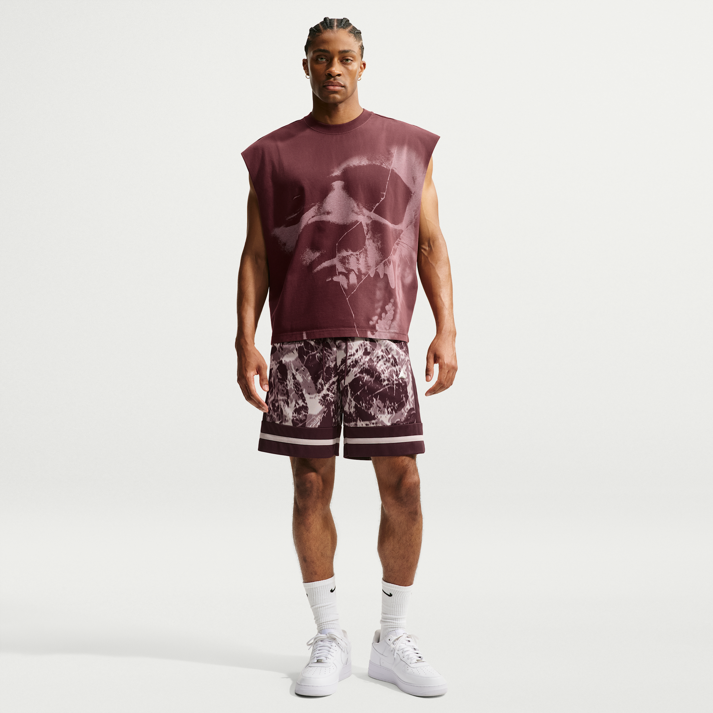Nike Men's Ja Morant Dri-FIT Classic 8 inch Short, XXL, Burgundy Crush