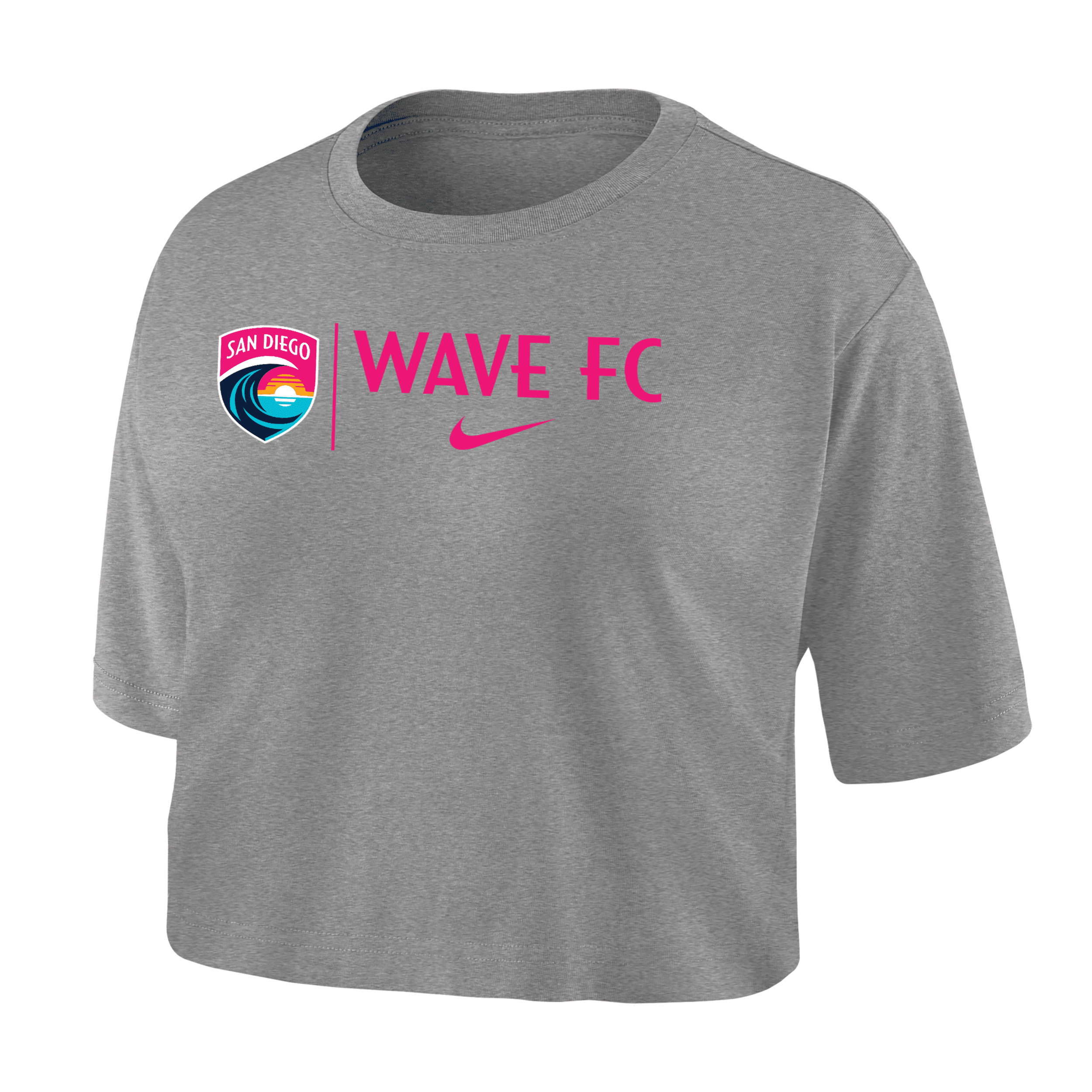 Nike San Diego Wave  Women's Dri-fit Soccer Cropped T-shirt In Grey