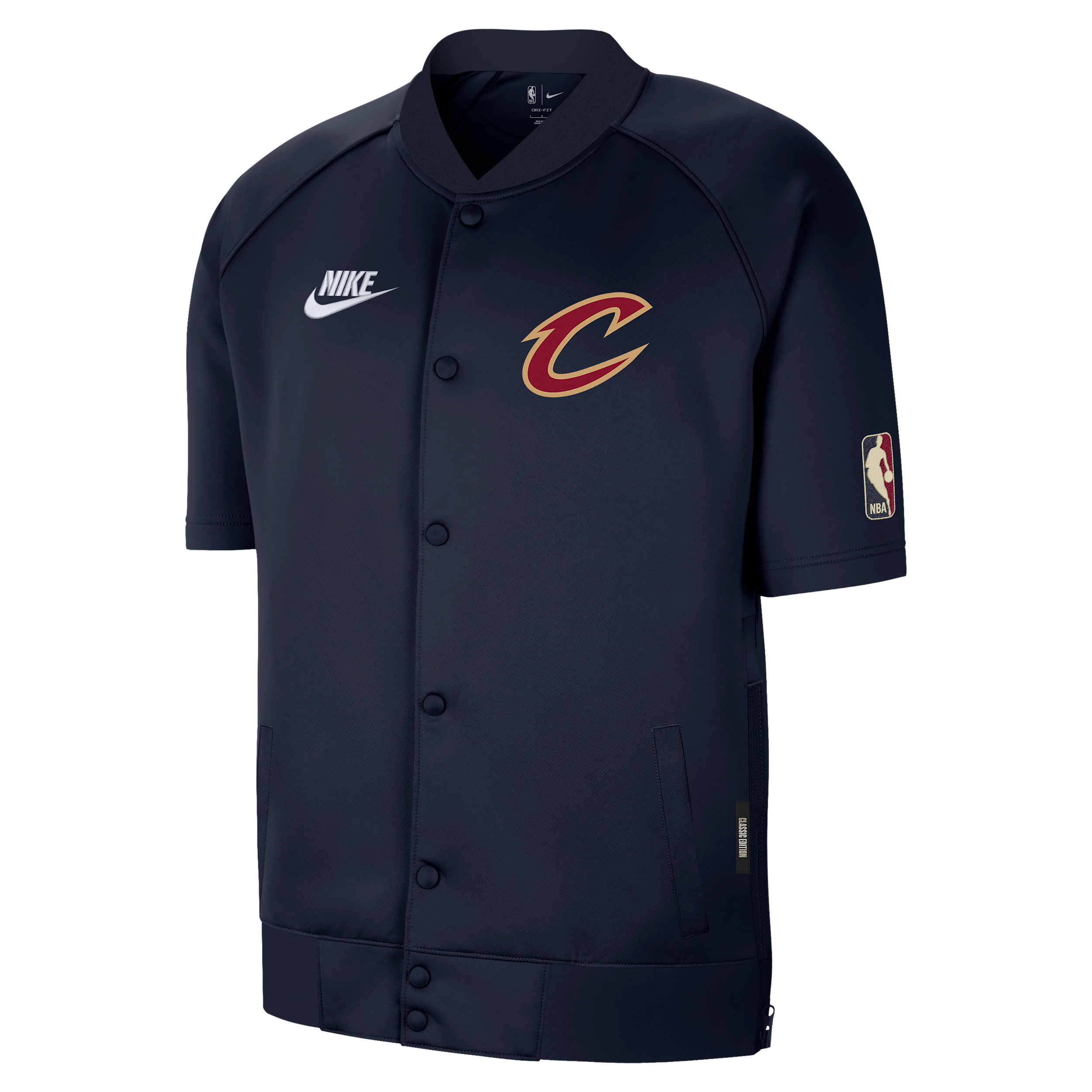 Cleveland Cavaliers Hardwood Classics Nike Men's Dri-FIT NBA Short-Sleeve Jacket in Blue | IF4359-419