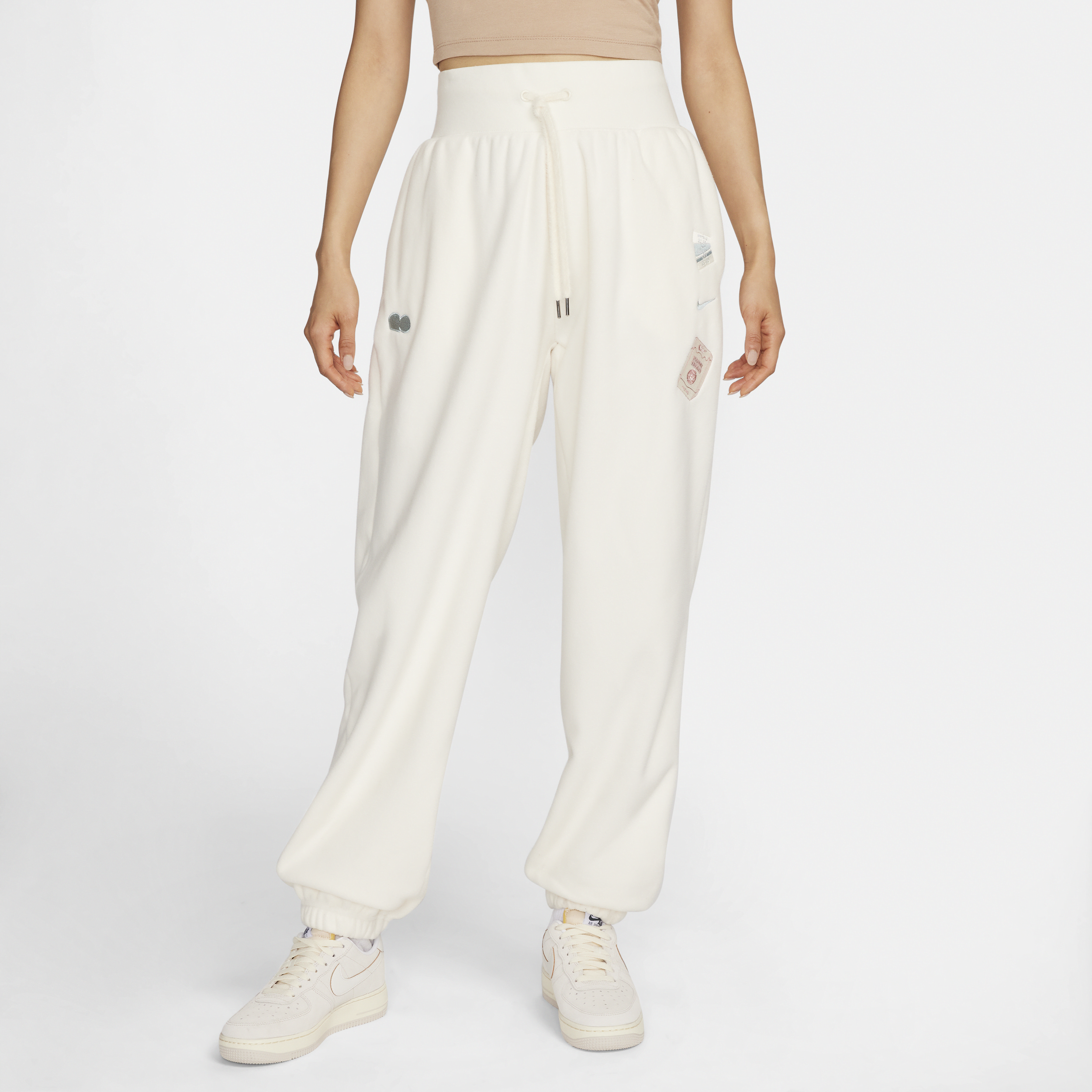 Nike Women's Naomi Osaka Phoenix Fleece High-waisted Oversized Pants In Brown