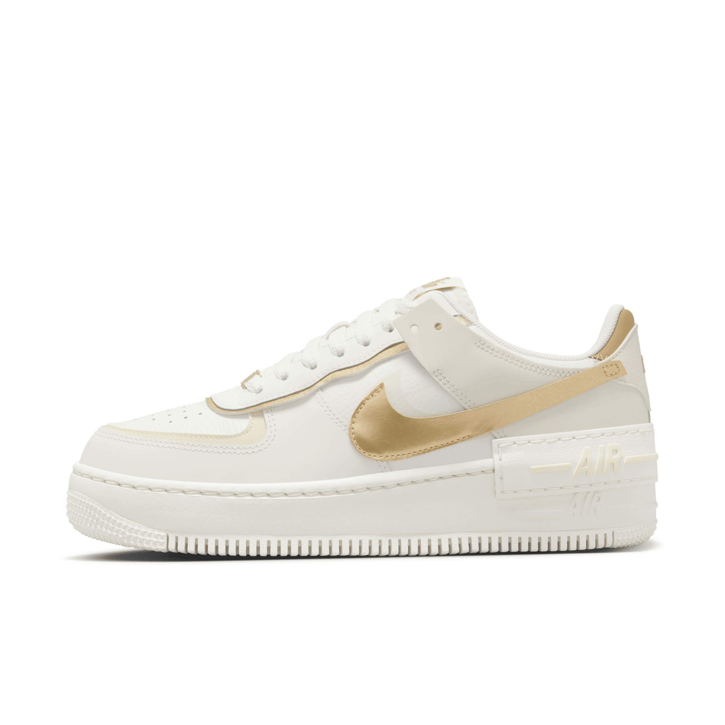 Nike Women's Air Force 1 Shadow Shoes In White