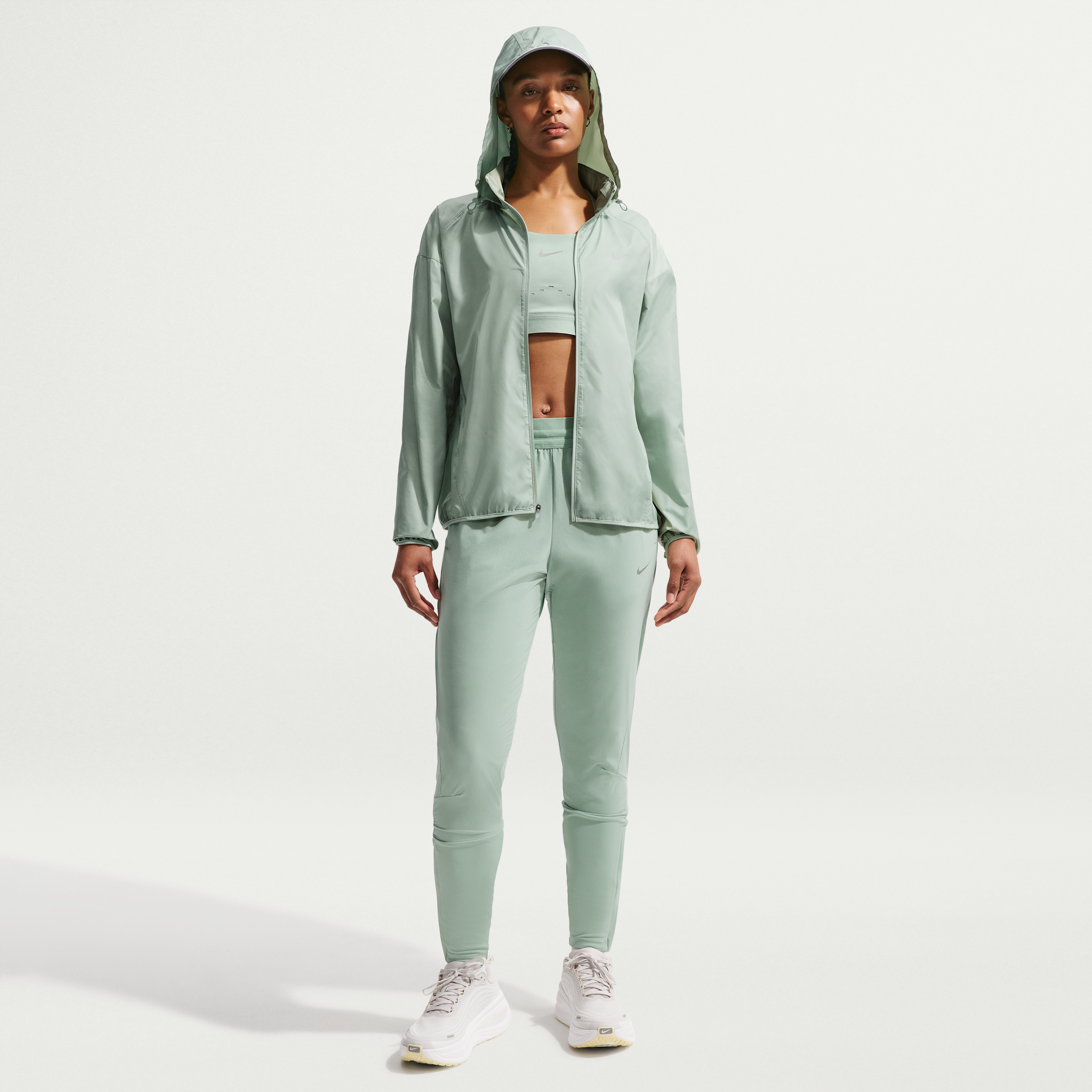Nike Women's Swift Dri-FIT Mid-Rise Running Pants in Green | HV6088-006
