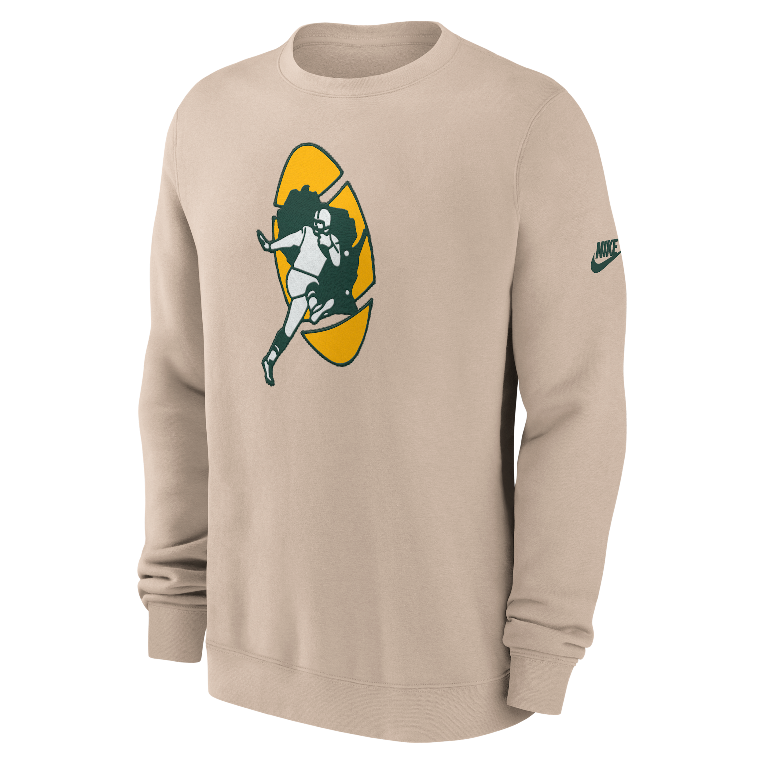 Green Bay Packers Rewind Club Nike Men's NFL Pullover Crew in Brown | NKPU05Y7TV-SP5