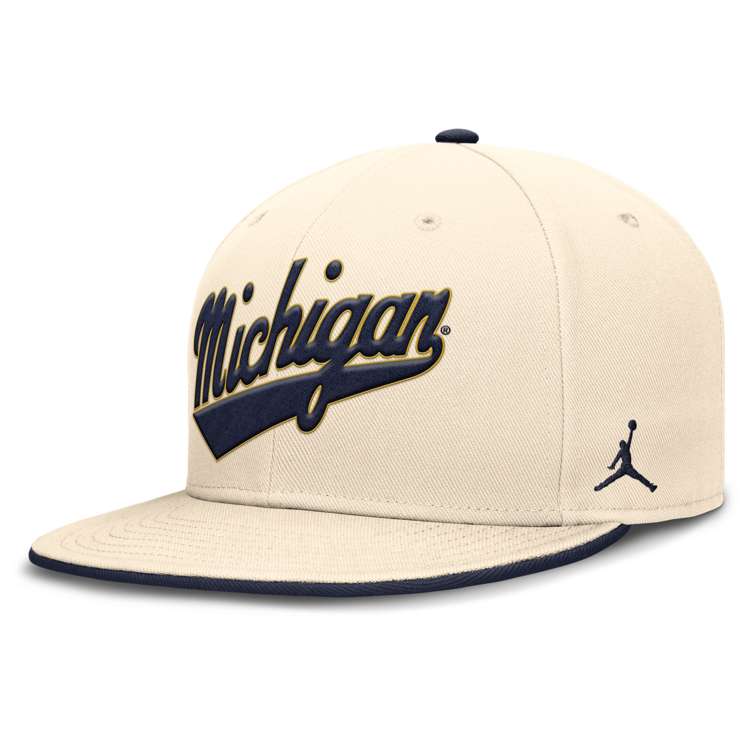 JORDAN MEN'S MICHIGAN WOLVERINES PRIMETIME TRUE BRAND DRI-FIT COLLEGE FITTED HAT 1015802812