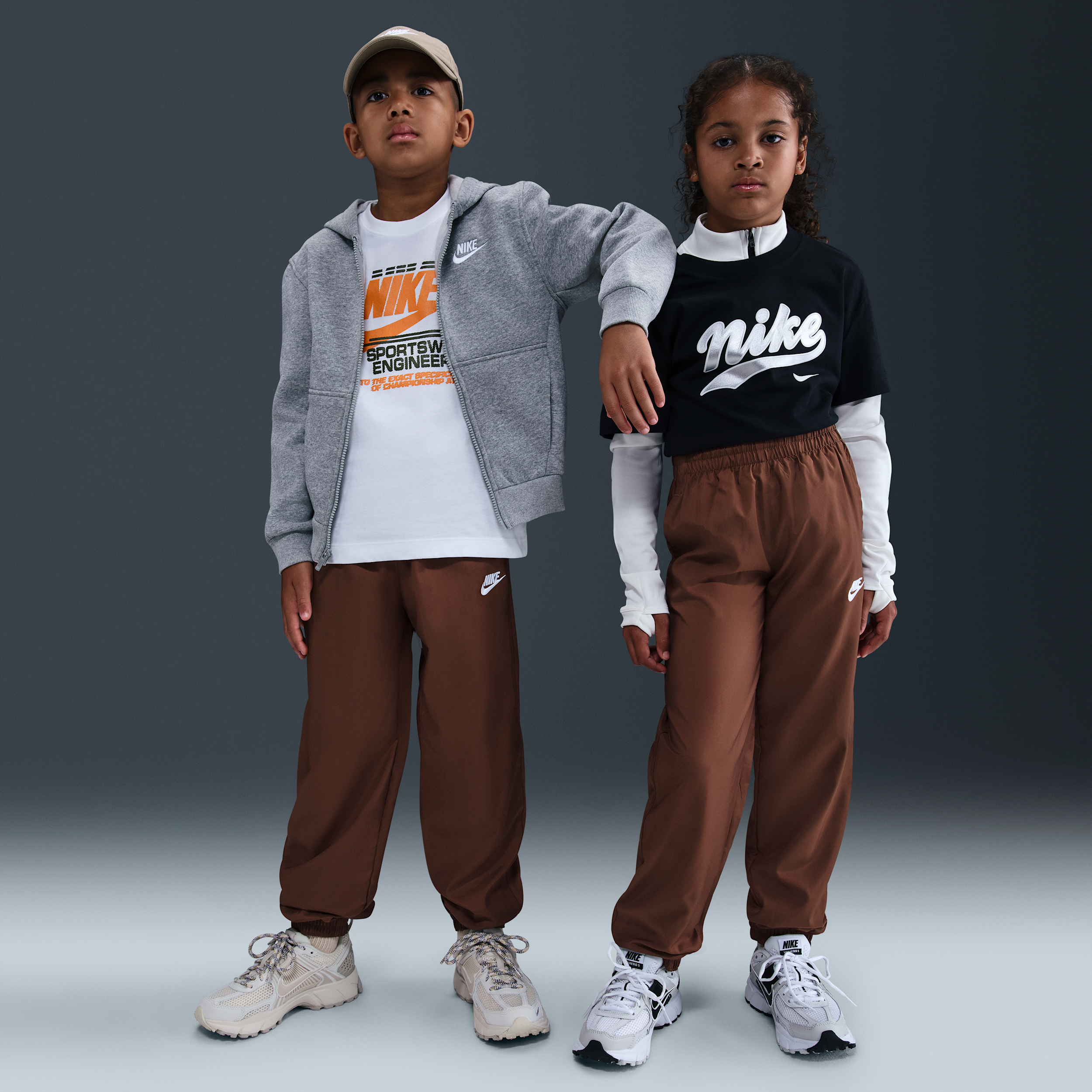 Nike Sportswear Club Big Kids' Woven Jogger Pants In Brown