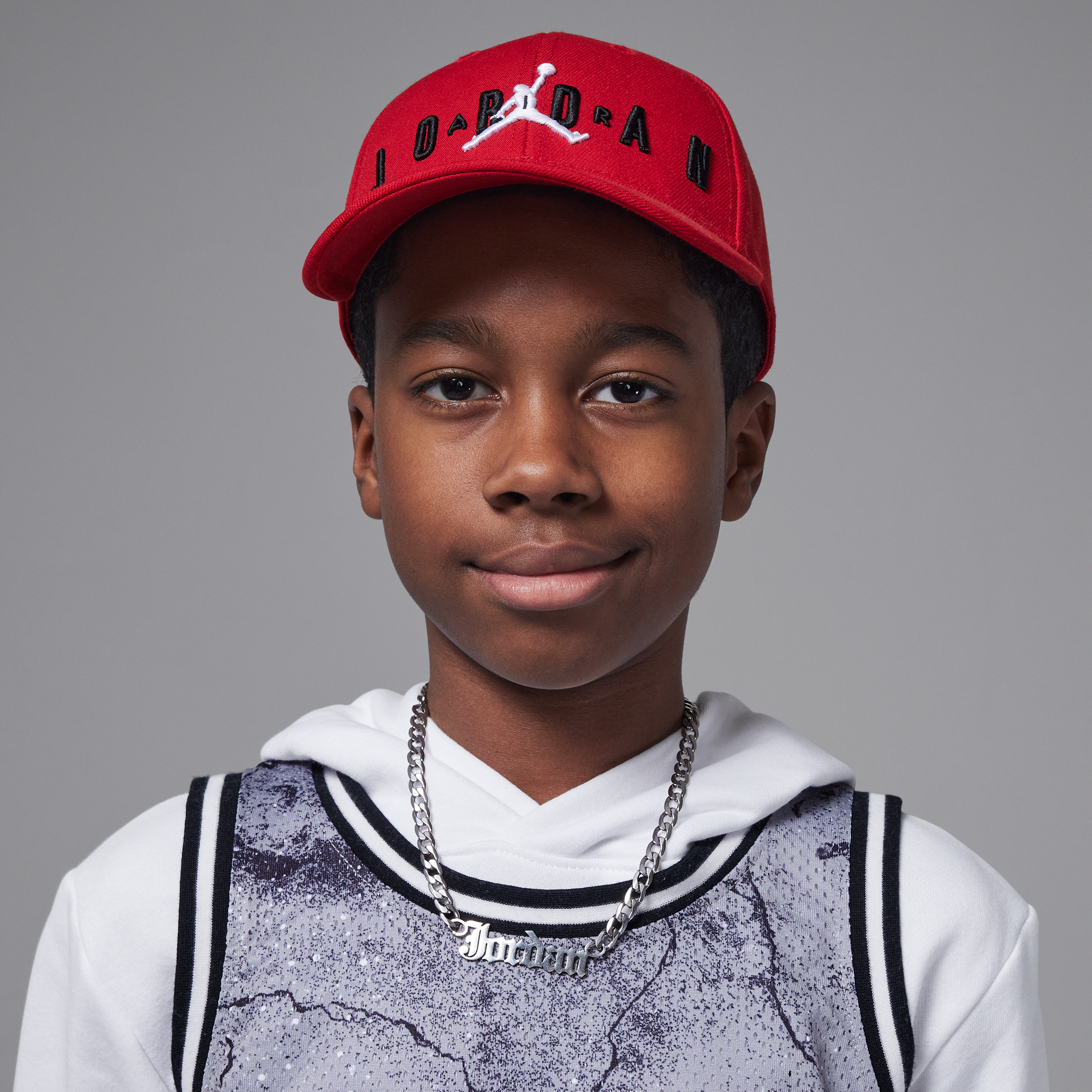 Jordan Big Kids' Structured Strapback Cap In Red