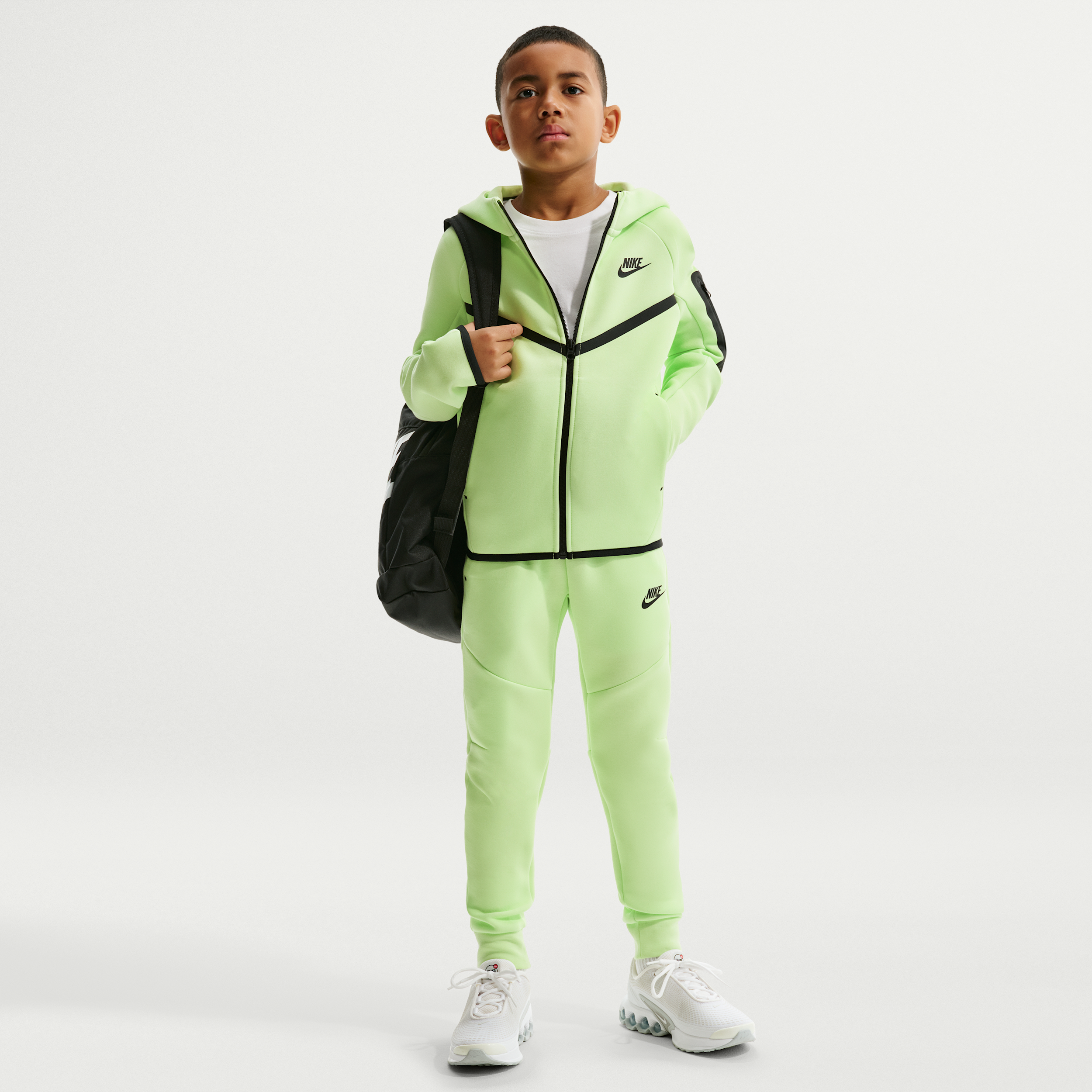 Nike Sportswear Tech Fleece Big Kids' Jogger Pants in Green | HV5869-360