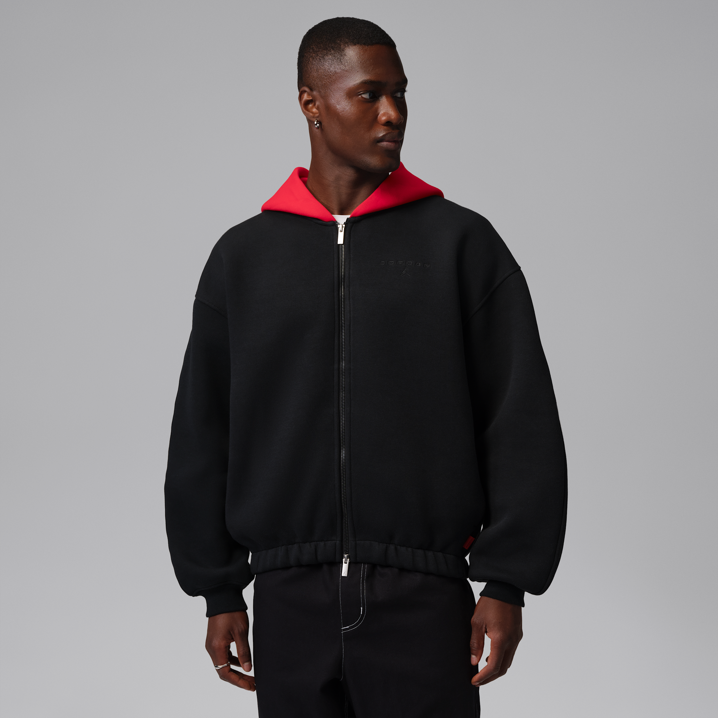 Men's Jordan Flight Zip-Up Sweater in Black | IO2339-010