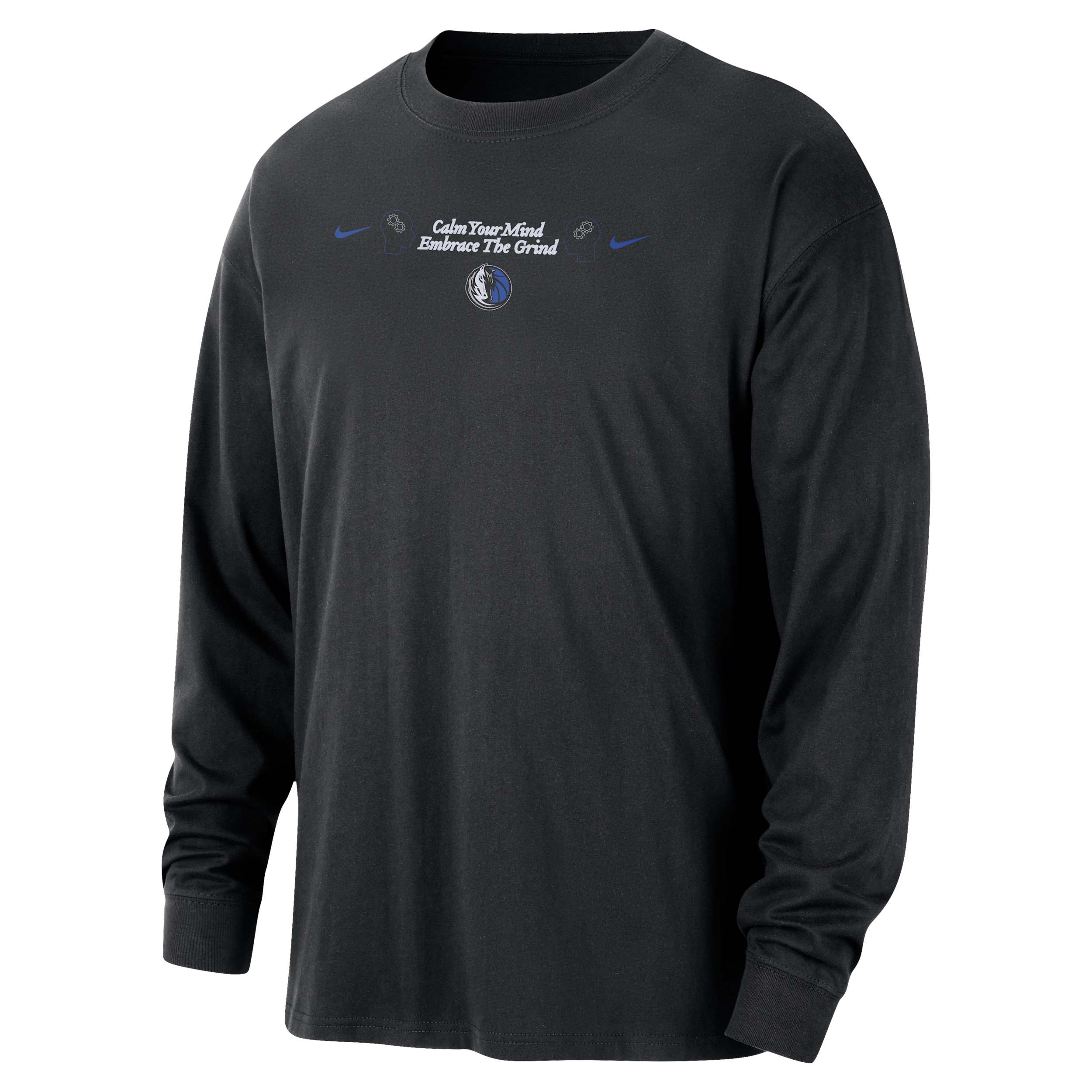 NIKE DALLAS MAVERICKS COURTSIDE  MEN'S NBA MAX90 LONG-SLEEVE T-SHIRT