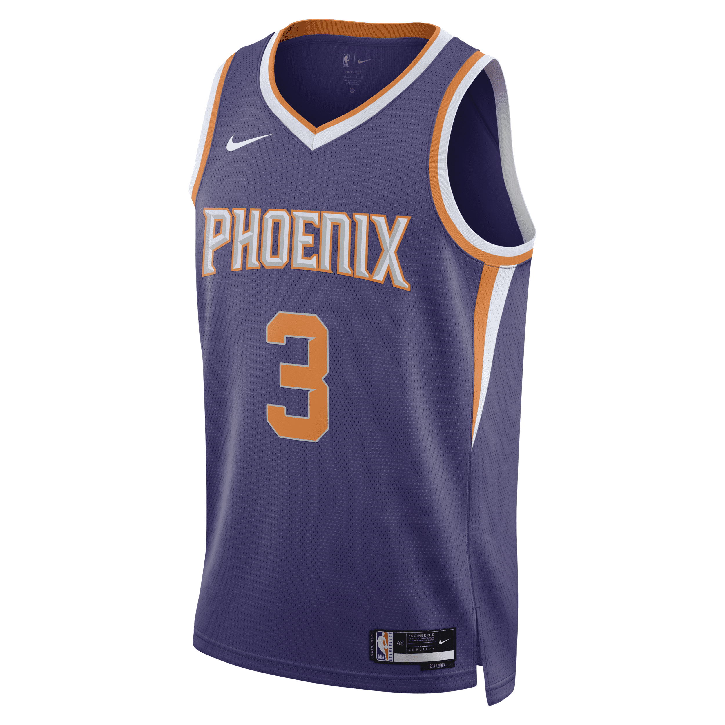 Nike Phoenix Suns Icon Edition 2022/23  Men's Dri-fit Nba Swingman Jersey In Purple