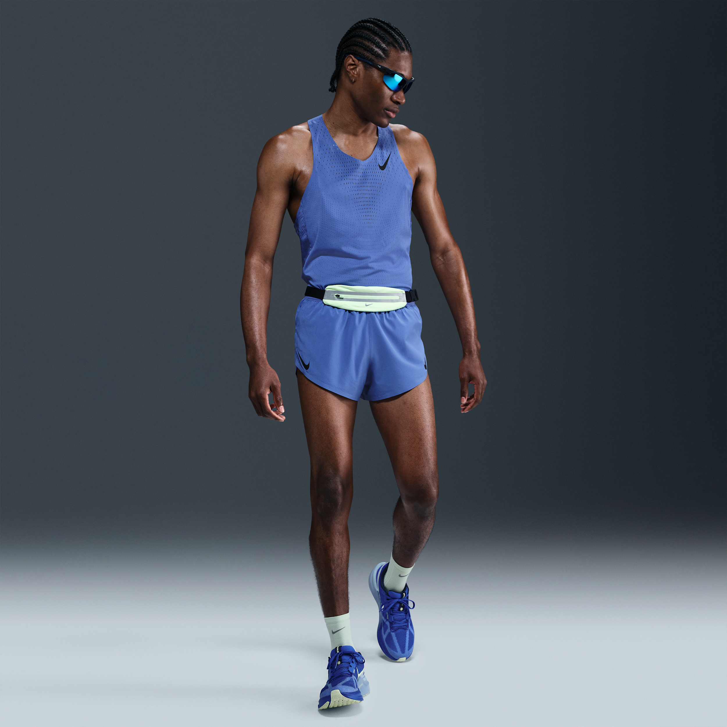 Nike Men's Aeroswift Dri-fit Adv 2" Brief-lined Running Shorts In Blue