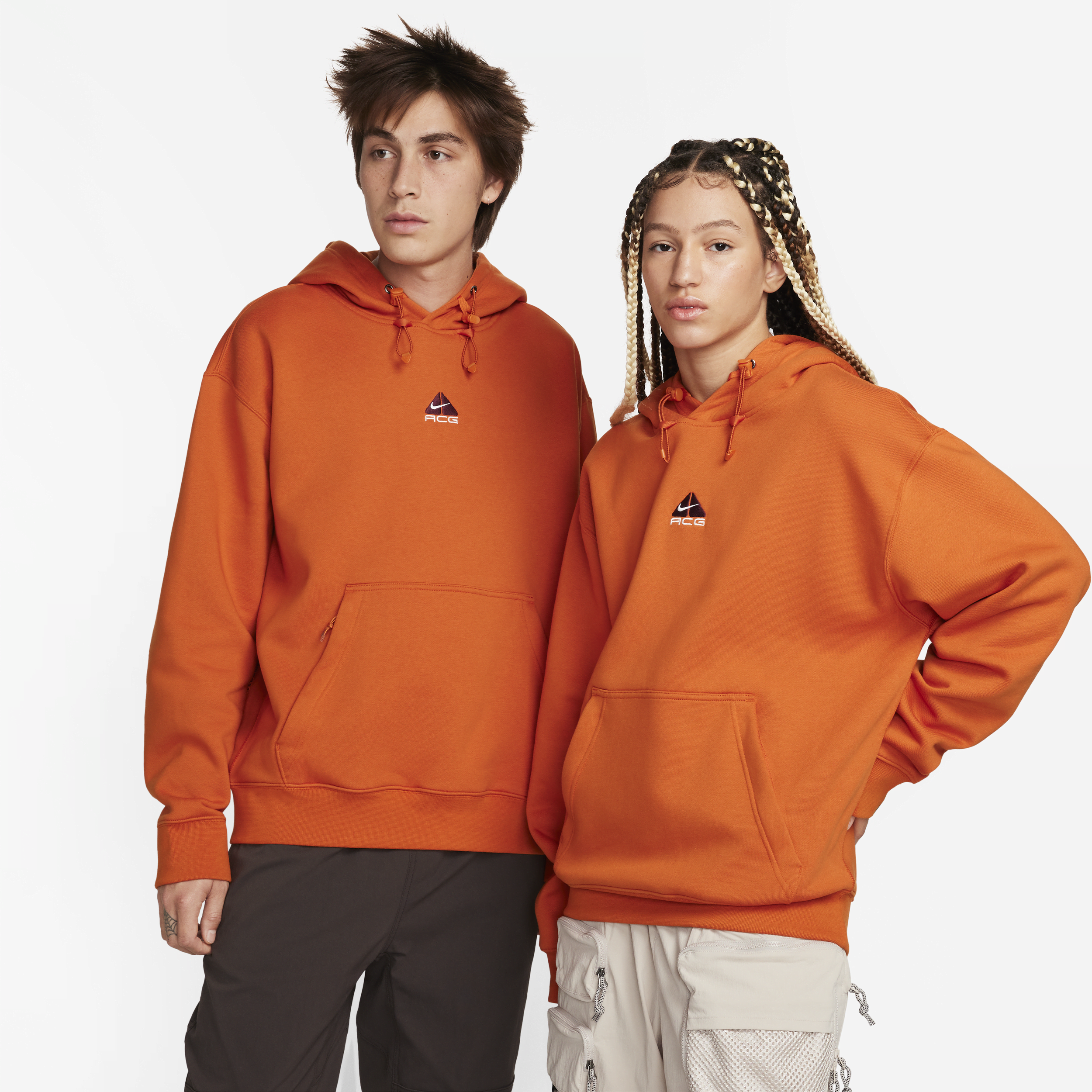 Nike Unisex  Acg Therma-fit Fleece Pullover Hoodie In Orange