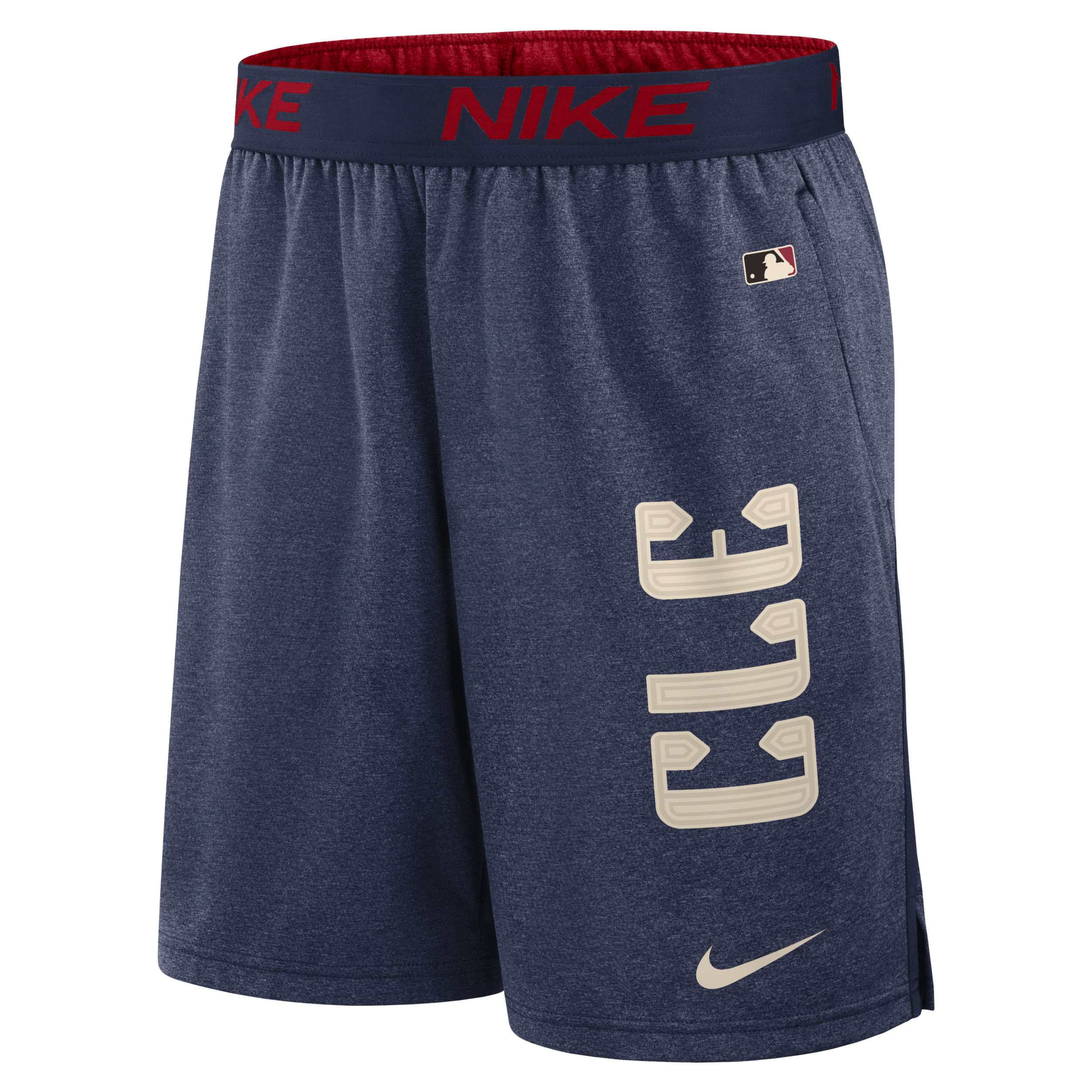 Shop Nike Cleveland Guardians City Connect Practice  Men's Dri-fit Mlb Shorts In Blue