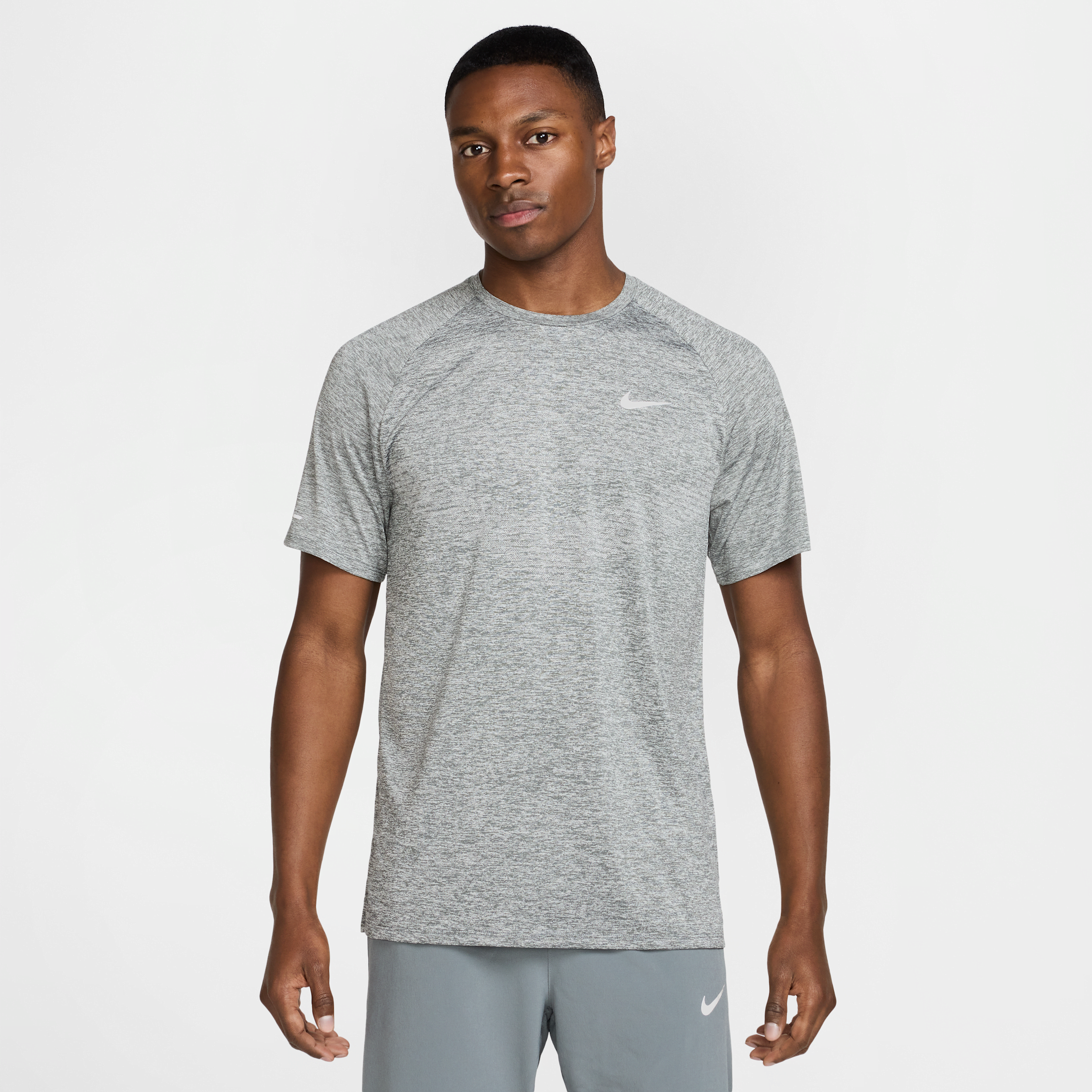 Nike Men's Stride Dri-fit Adv Short-sleeve Running Top In Grey