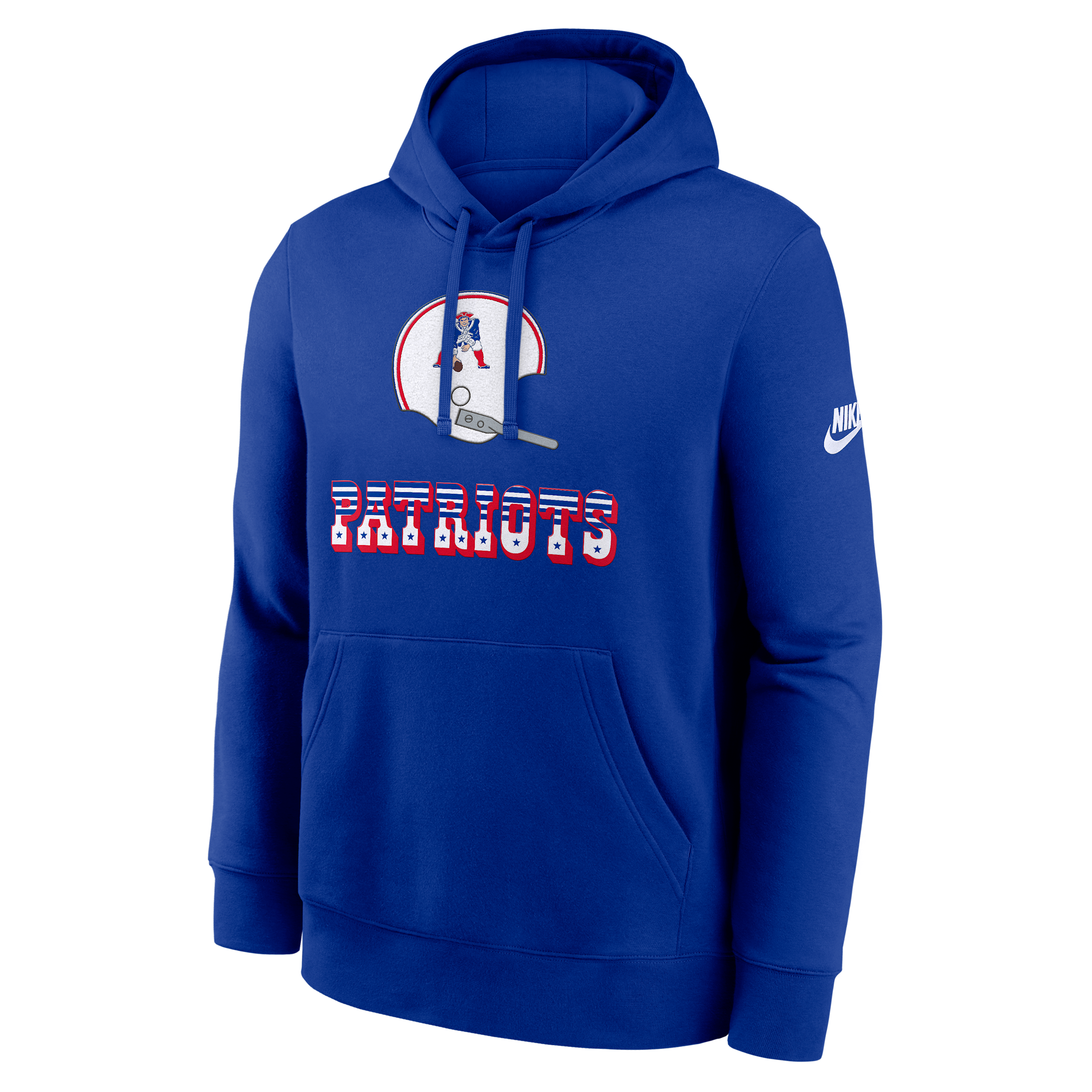 Nike New England Patriots Best Season Rewind Club Men's Nfl Pullover Hoodie In Blue