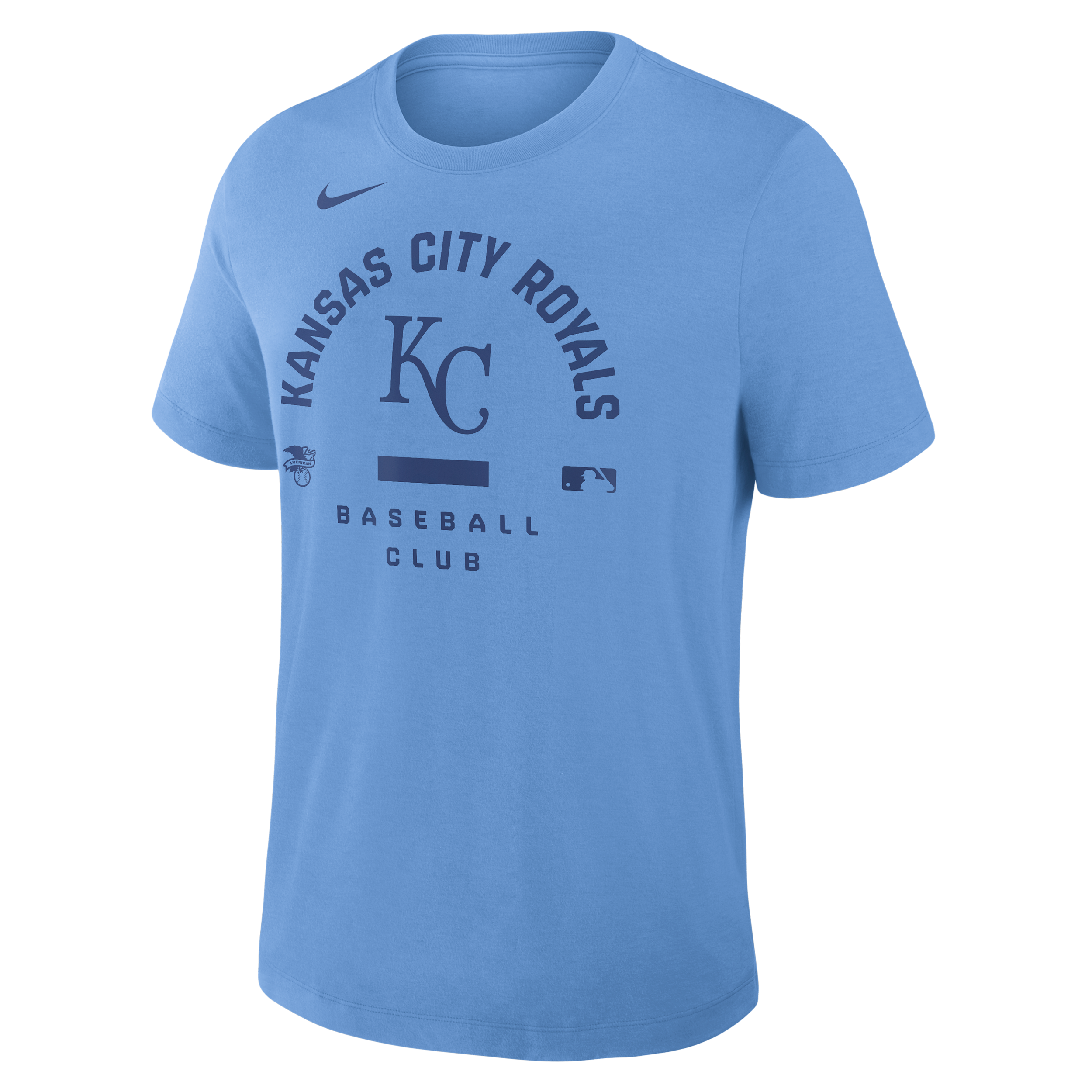 Nike Men's Light Blue Kansas City Royals Authentic Collection Early Work Tri-Blend Dri-fit T-Shirt - Light Blue