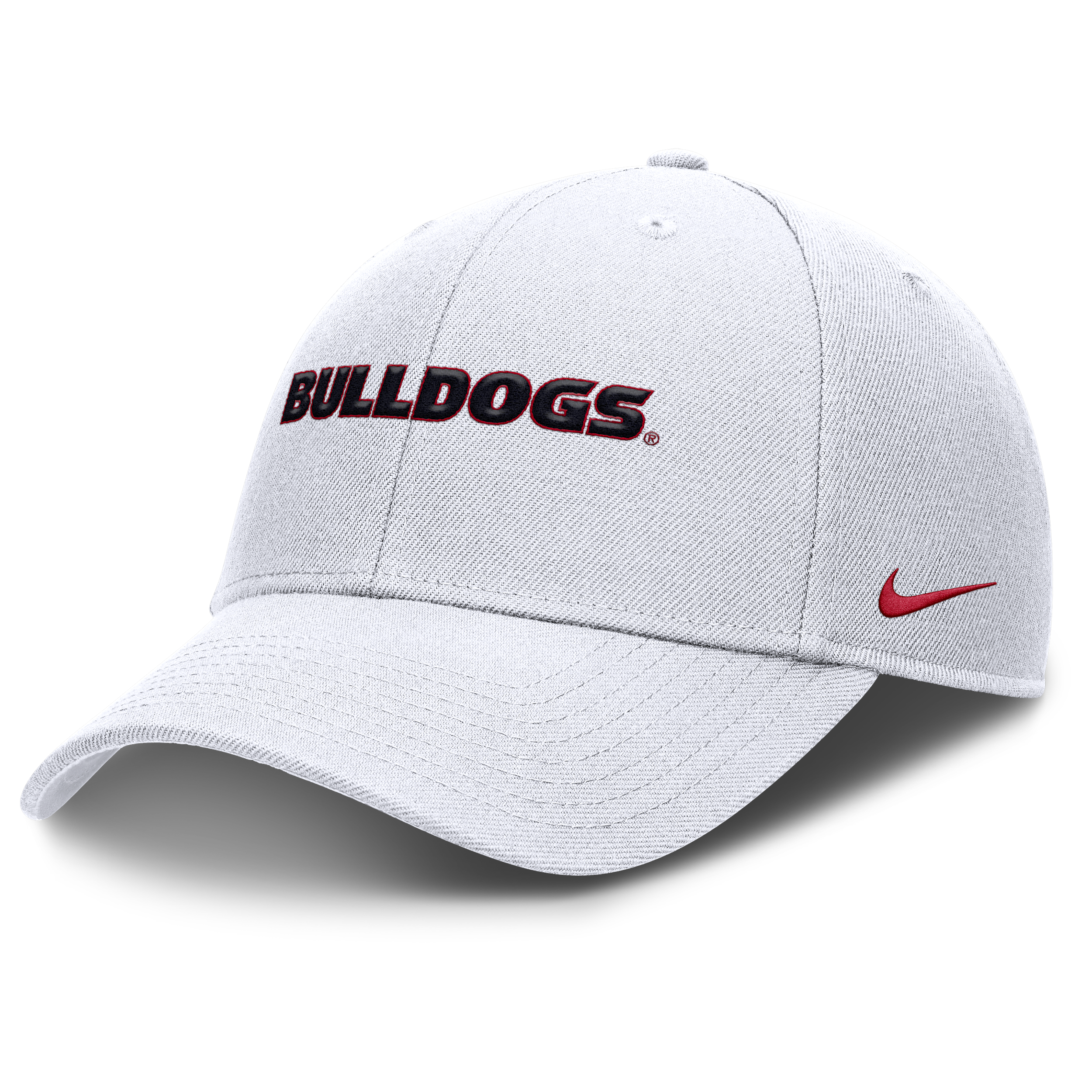 Nike Men's White Georgia Bulldogs 2025 On-field Rise Performance Adjustable Hat In White