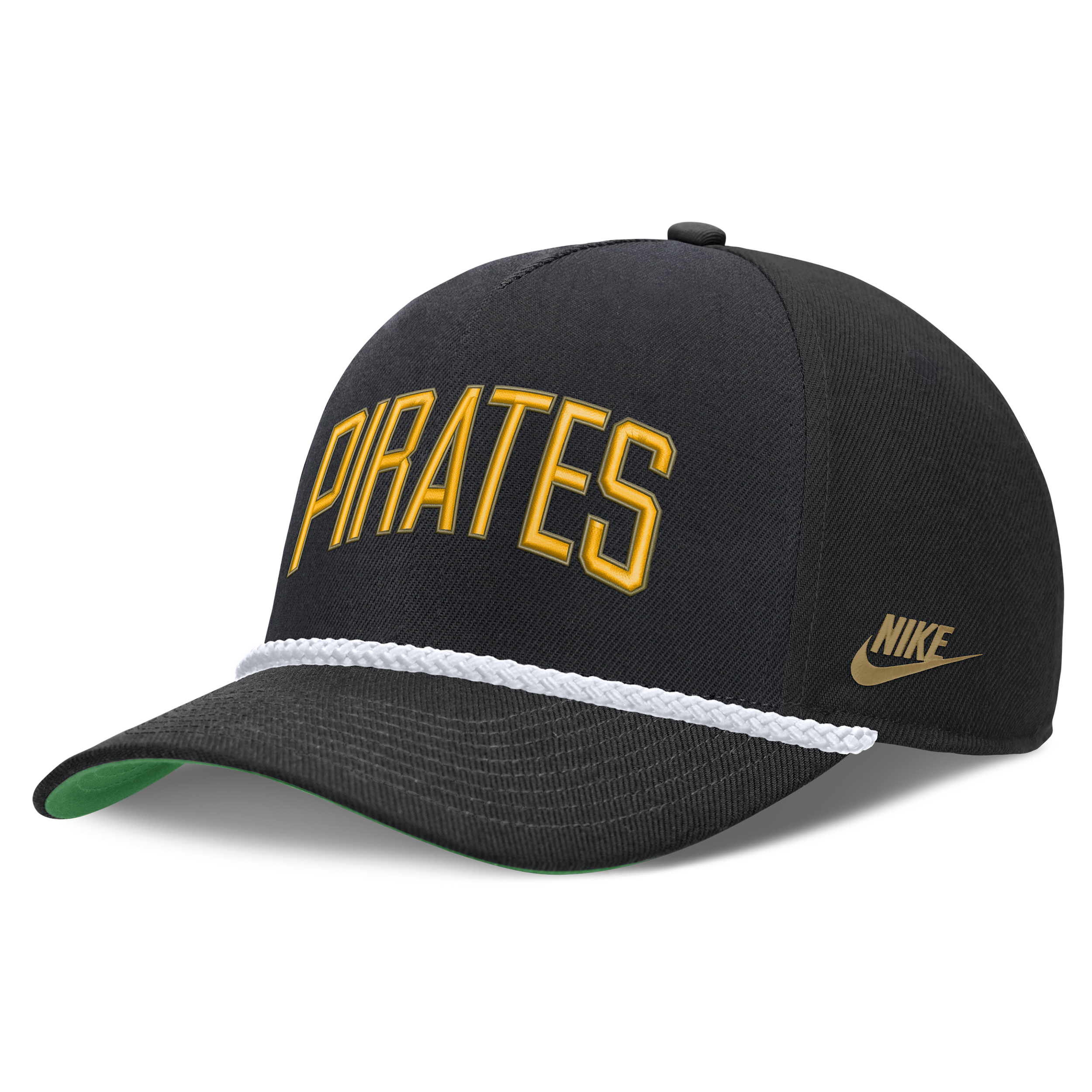 Pittsburgh Pirates Rise Nike Men's MLB Adjustable Hat in Black | NB4508ZEP97-D8K