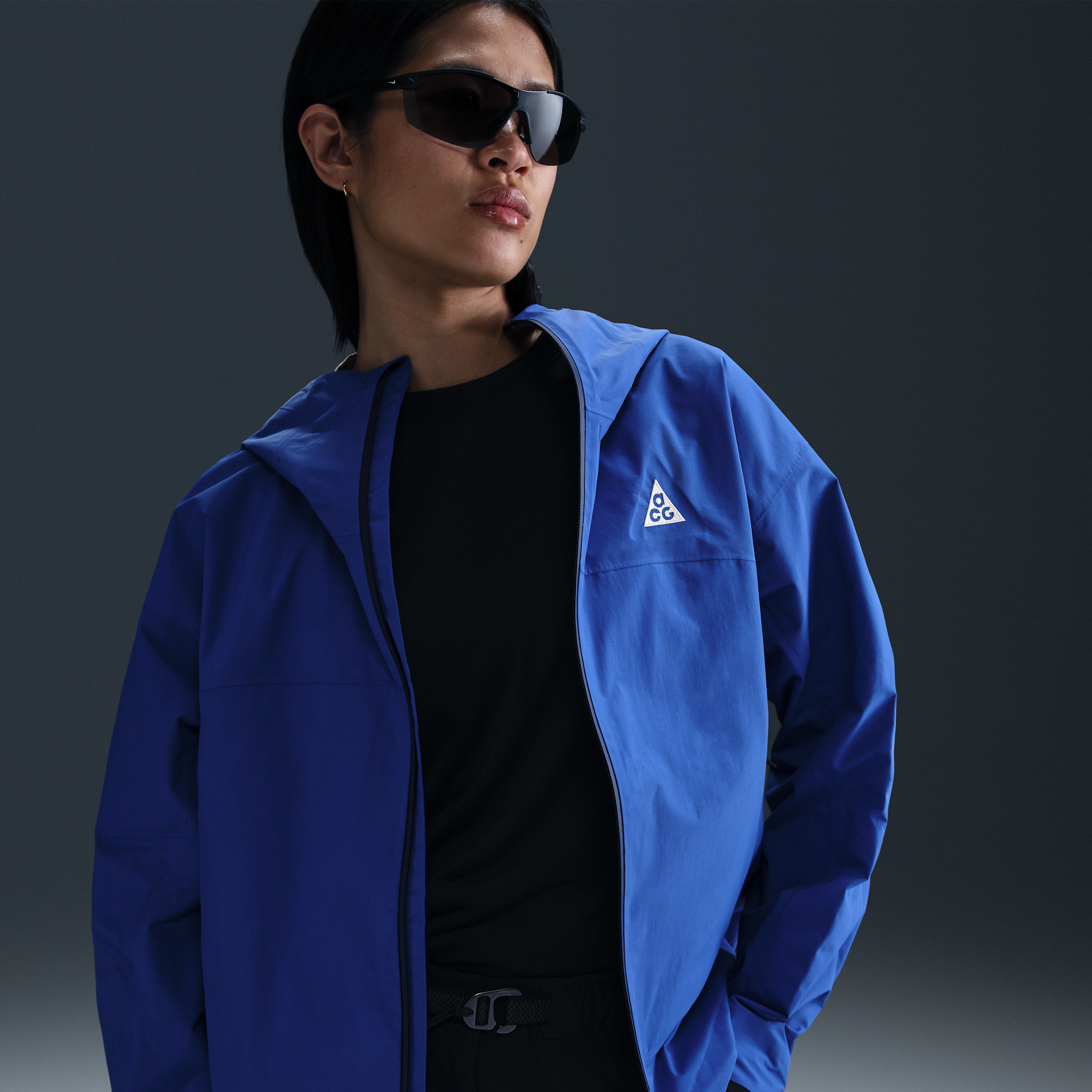 Nike Acg Storm-fit Adv Morpho Rain Jacket In Blue