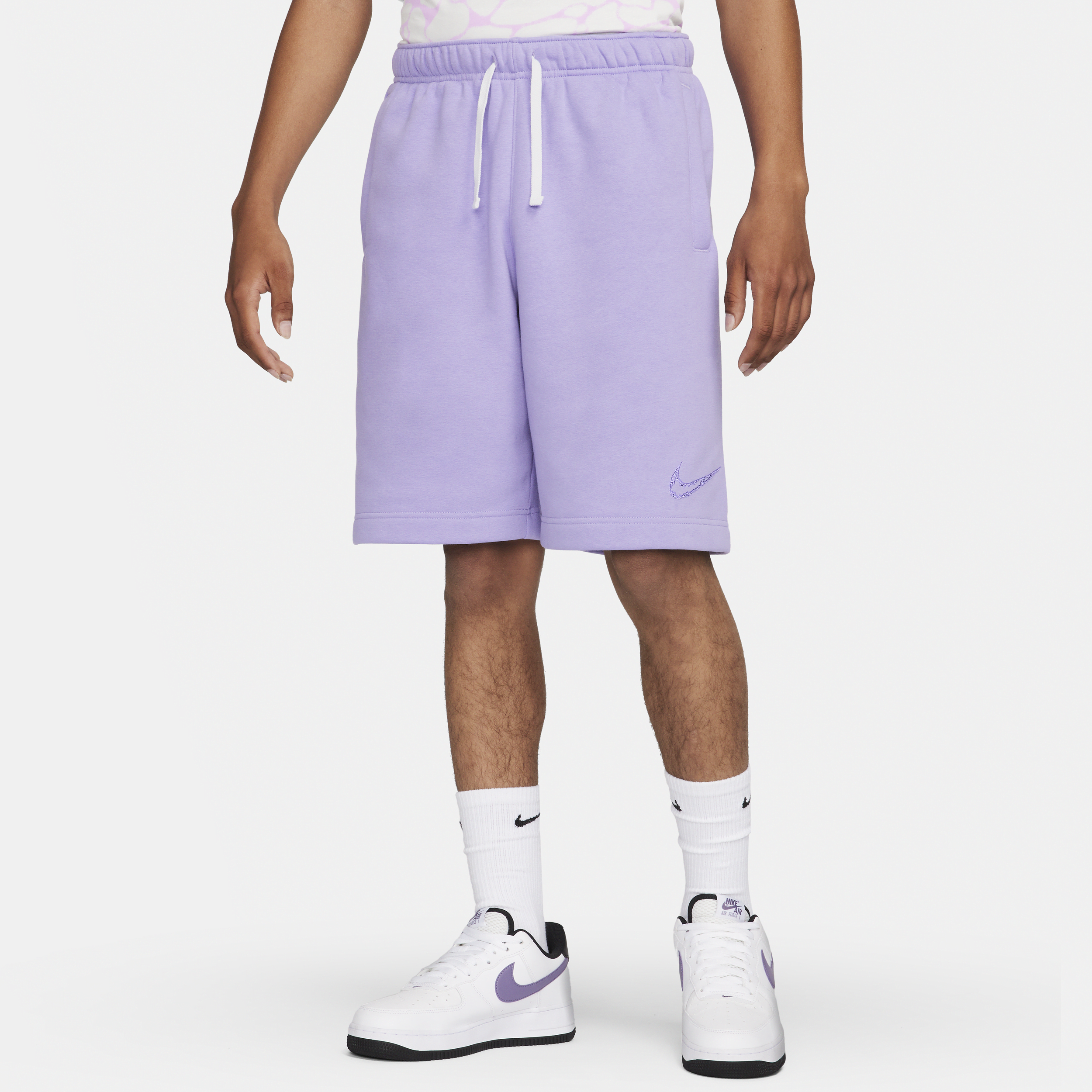 Nike Men's Club Fleece Shorts In Purple