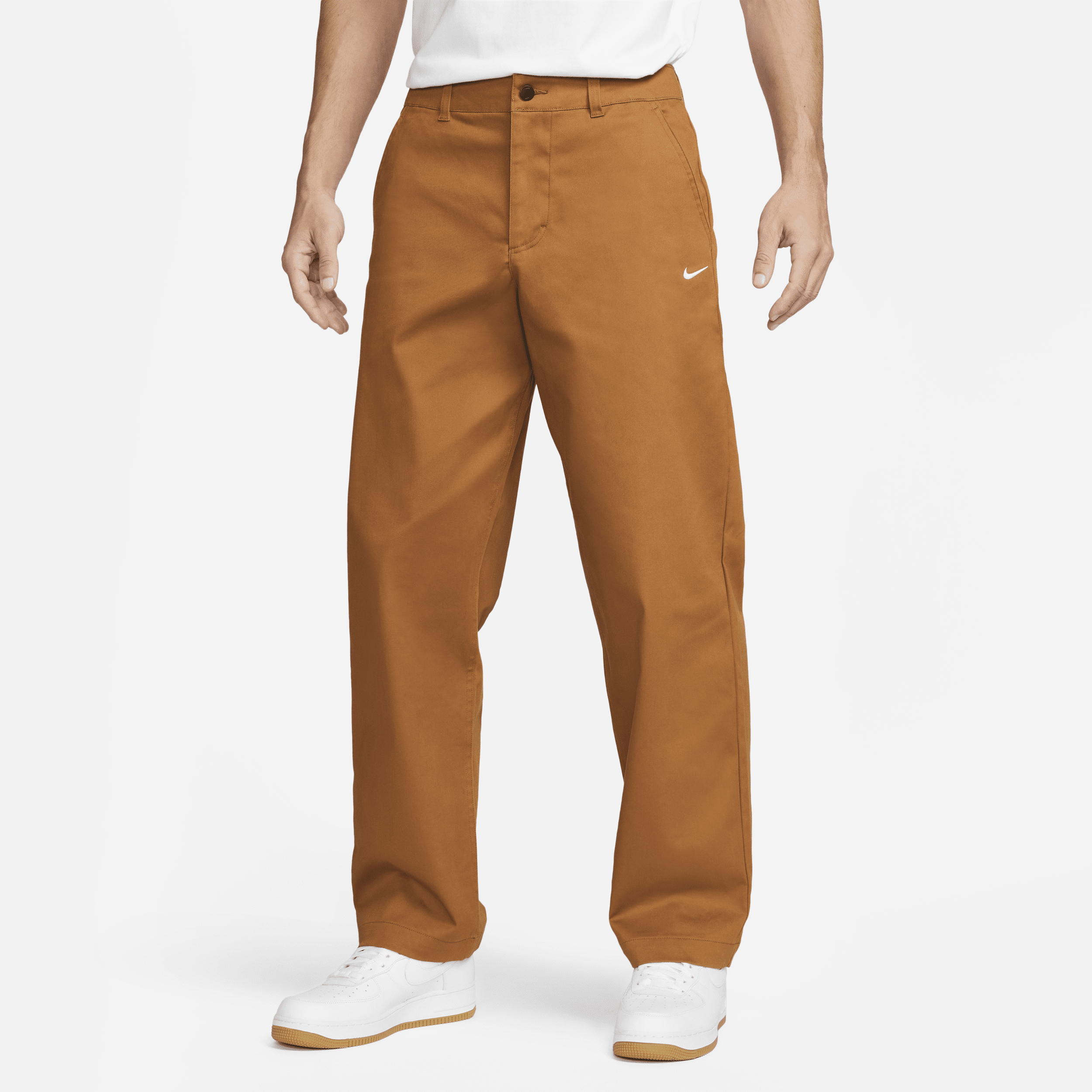 Shop Nike Men's Life El Chino Pants In Brown