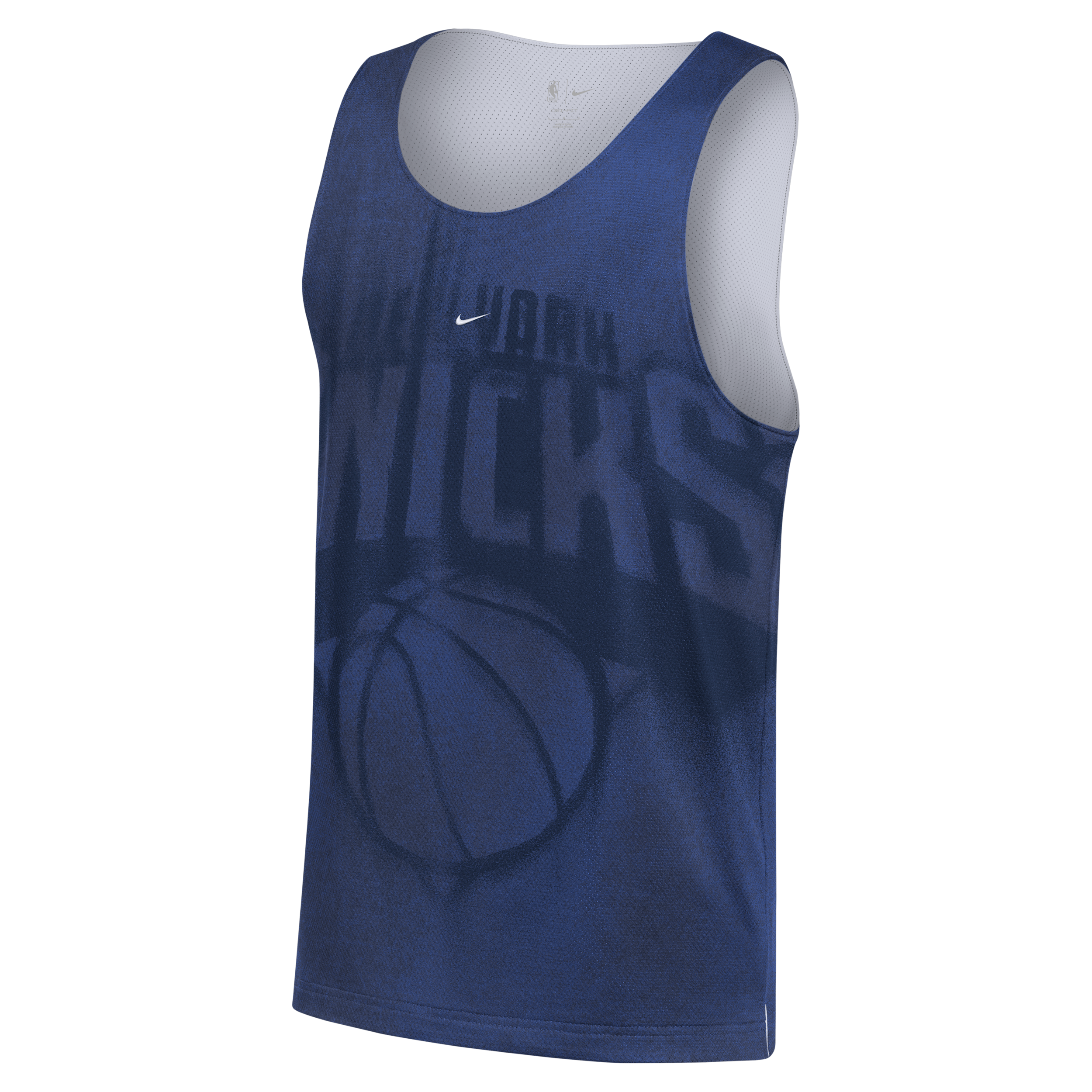 Nike Men's Blue/White New York Knicks 2026 Standard Issue Practice Icon Mesh Reversible Jersey - Blue, White