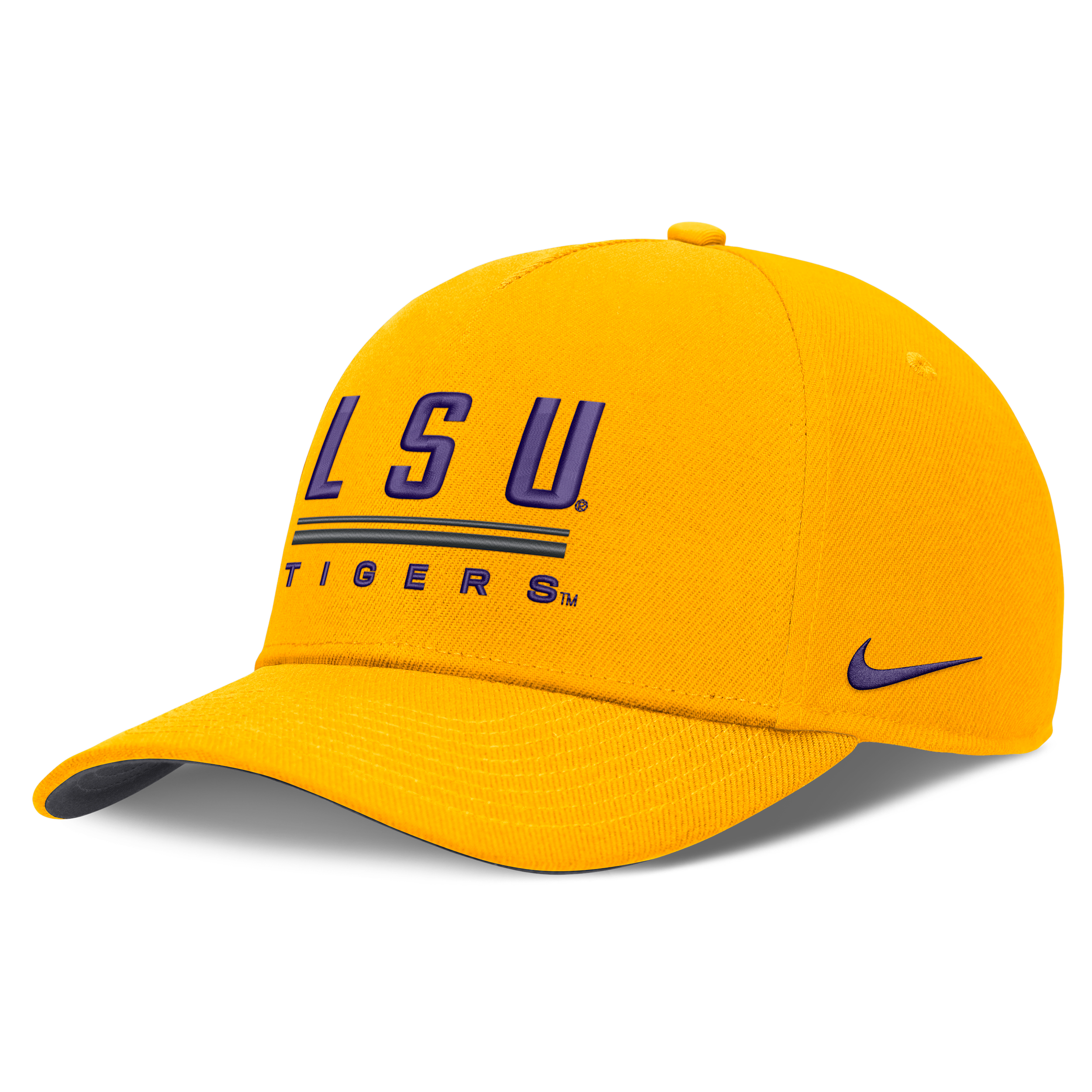 LSU Sideline Practice Rise Nike Men's Dri-FIT College Adjustable Hat in Brown | NC0676ILSN-RKB