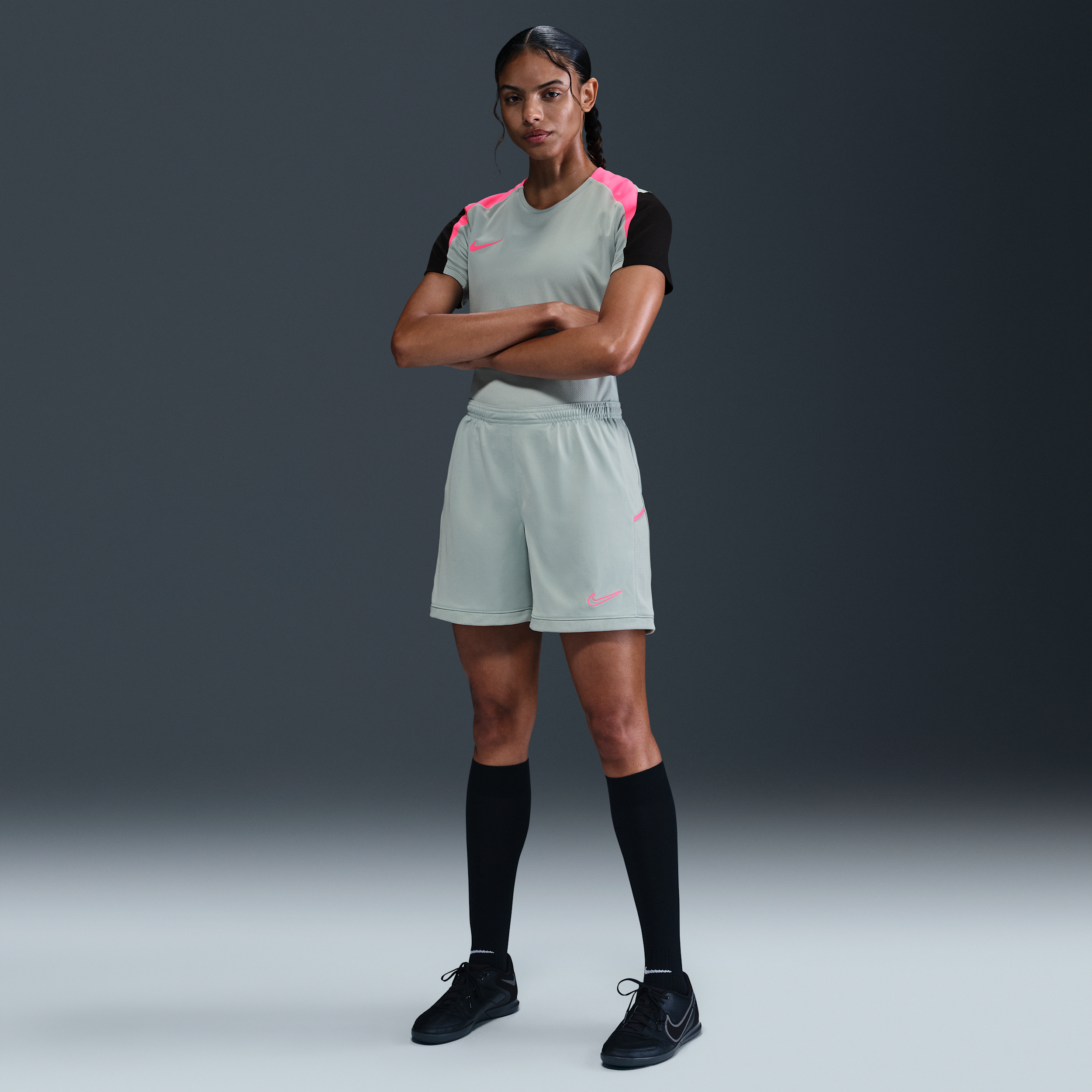 Nike Women's Academy Dri-fit Soccer Shorts In Grey