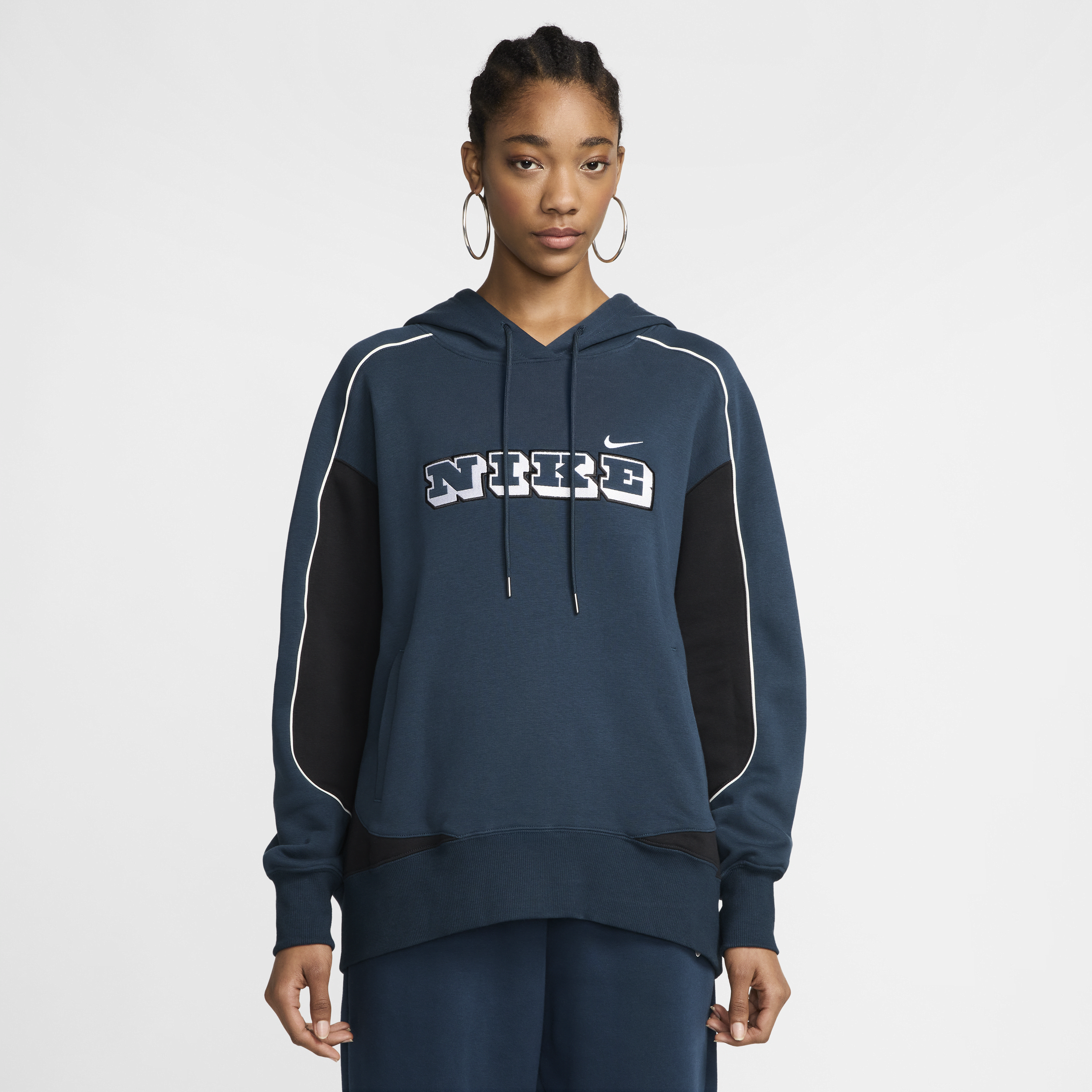 Nike Women's Sportswear Oversized Fleece Pullover Hoodie In Blue