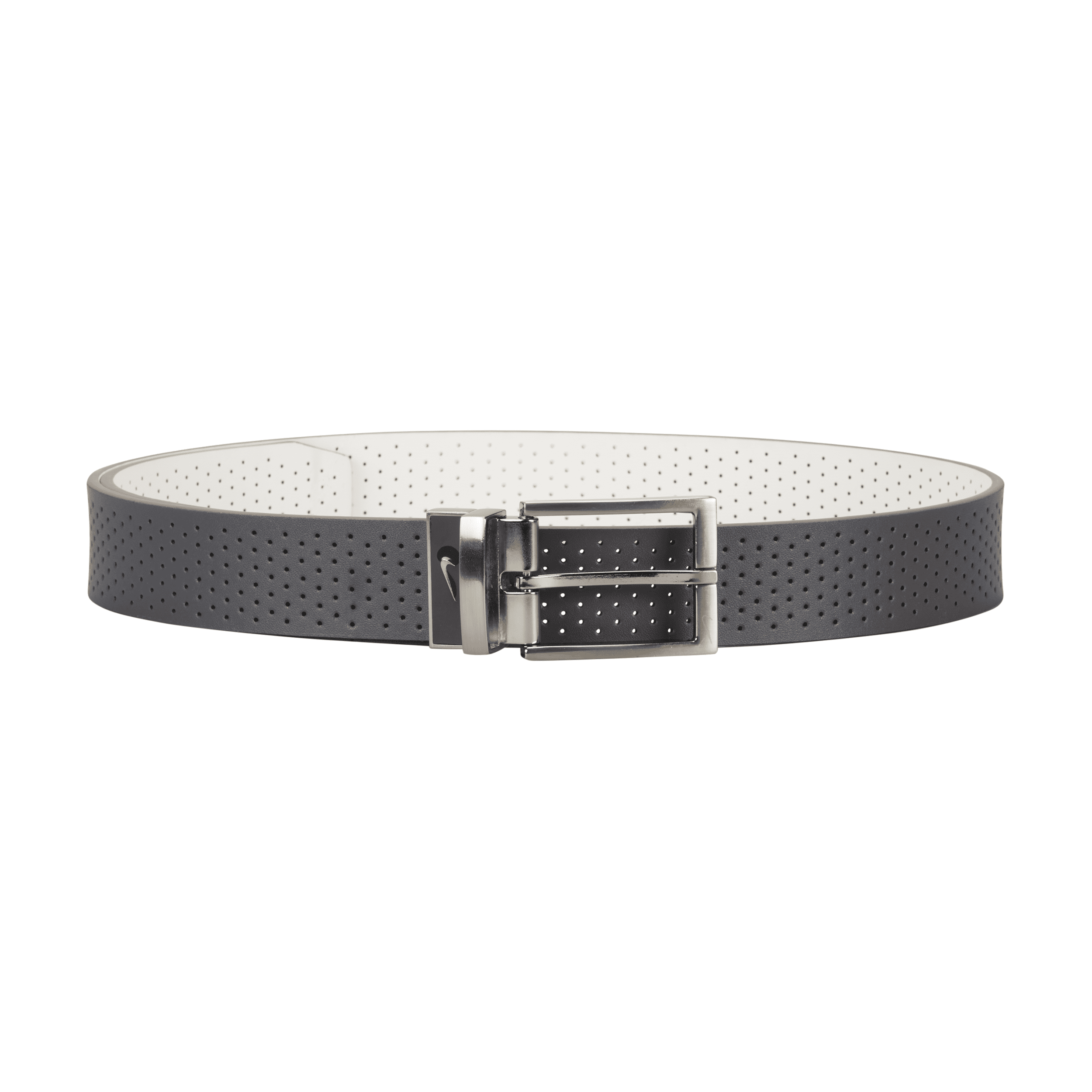 Nike Men's Core Perforated Reversible Belt In White