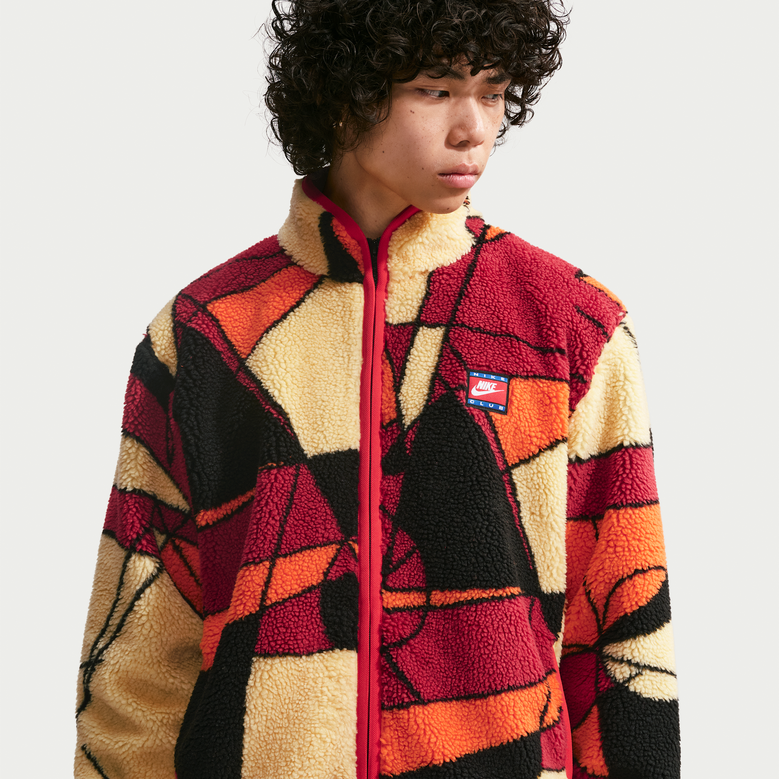 Nike Men's Club Winterized Fleece Full-Zip Jacket in Red | IM5857-657