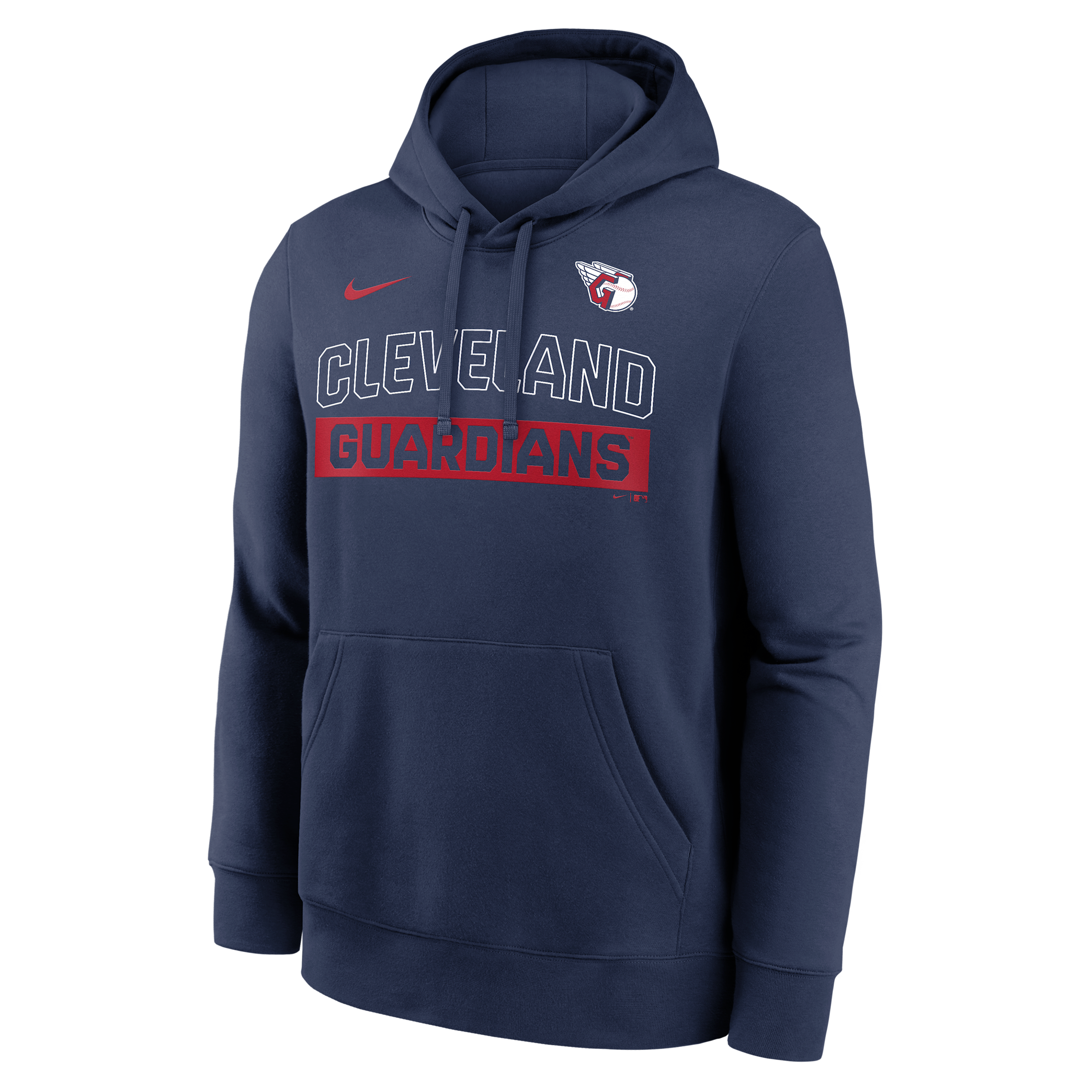 Cleveland Guardians Club Nike Men's MLB Pullover Hoodie in Blue | NKDK44BGUA-2VW