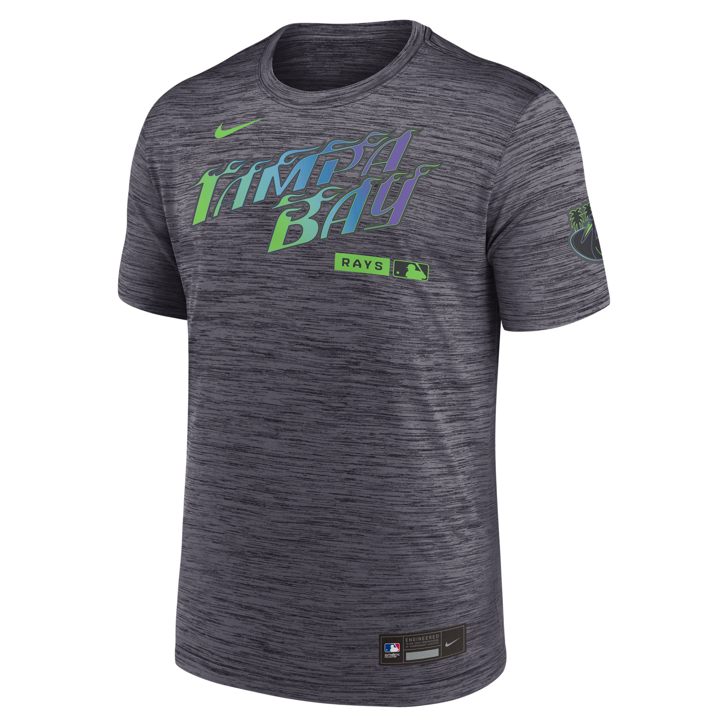 Nike Men's Black Tampa Bay Rays Authentic Collection City Connect Velocity Dri-fit T-Shirt - Black