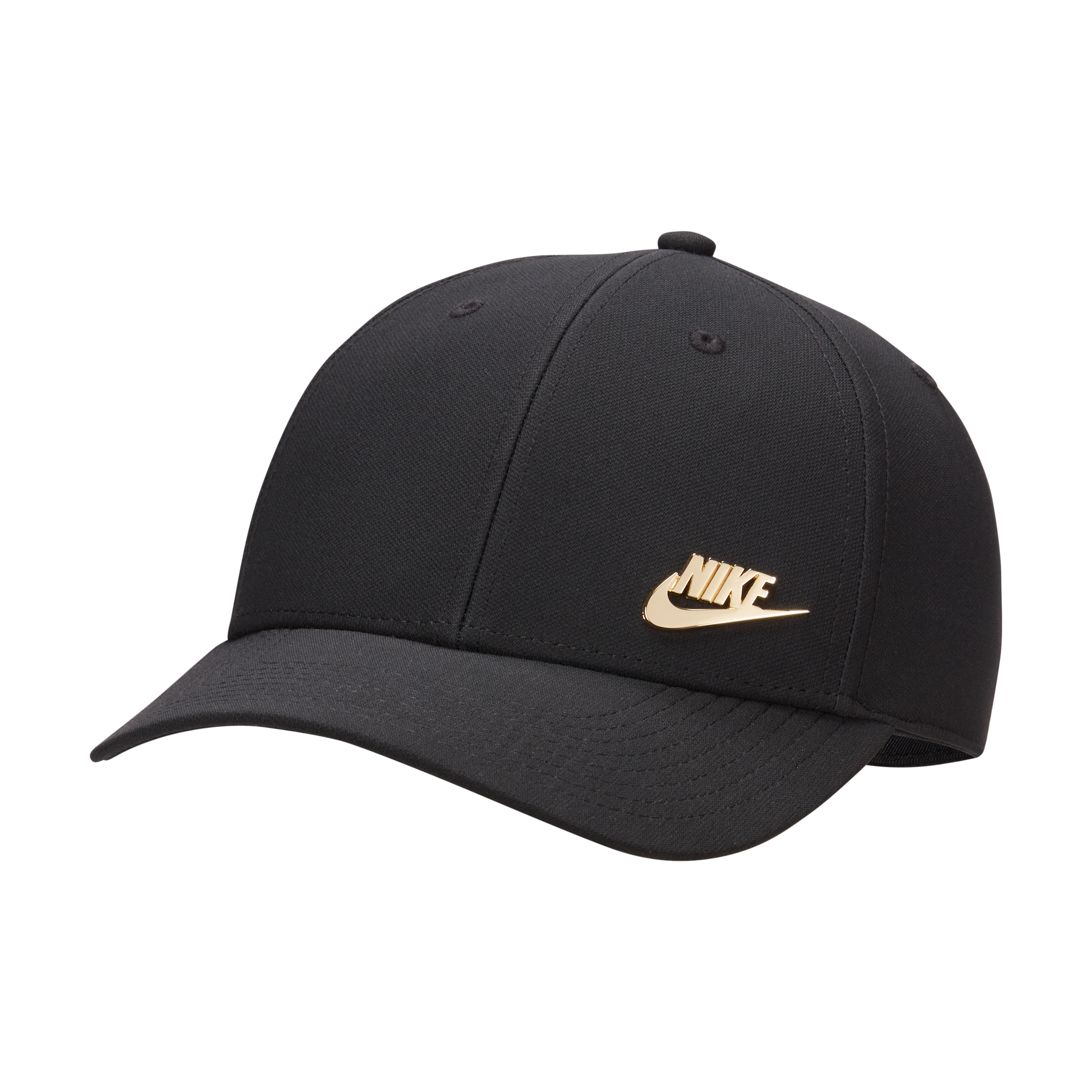 Nike Unisex Dri-FIT Club Structured Metal Logo Cap in Black | FB5371-011