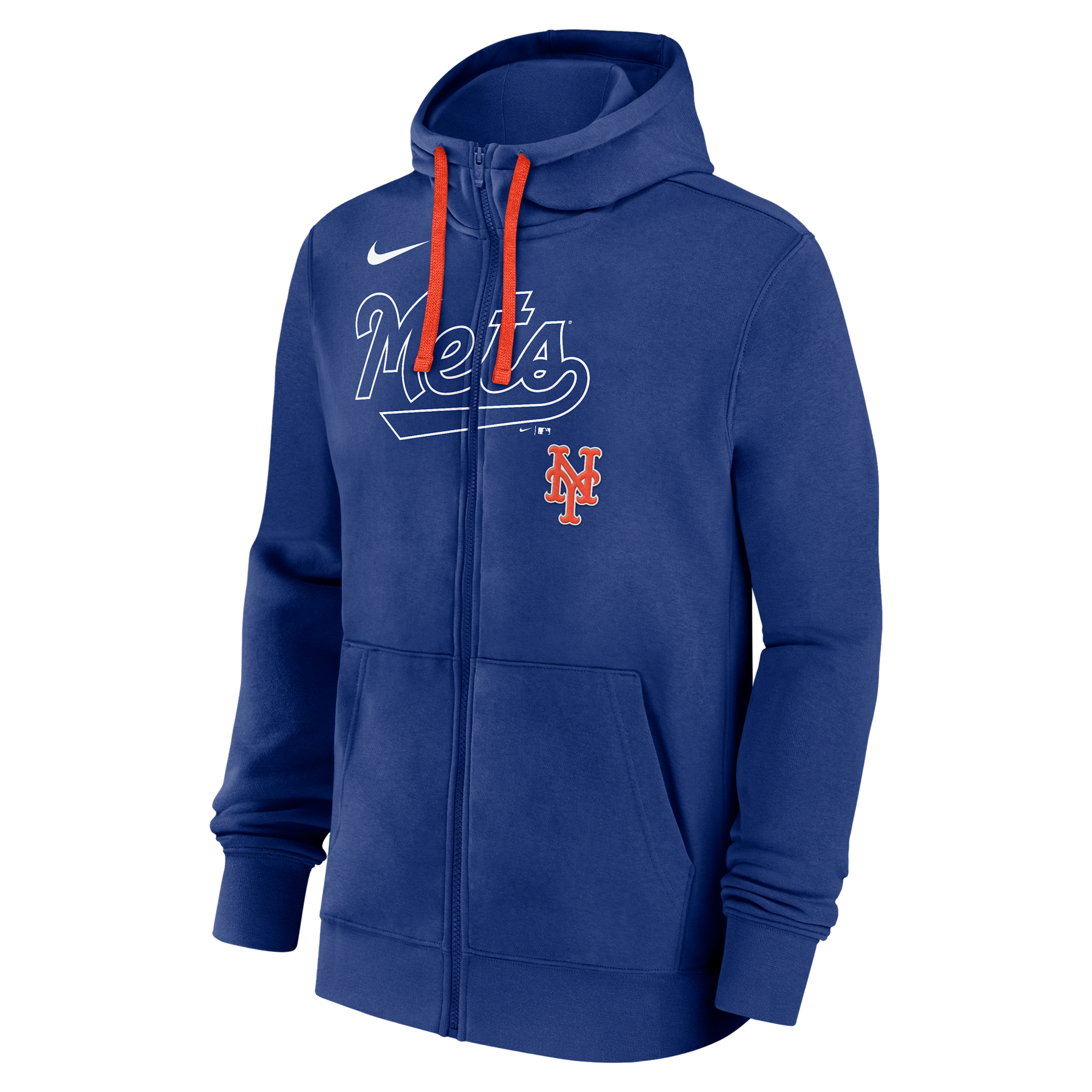 Nike Royal New York Mets Knockout Script Full-zip Hoodie In Blue
