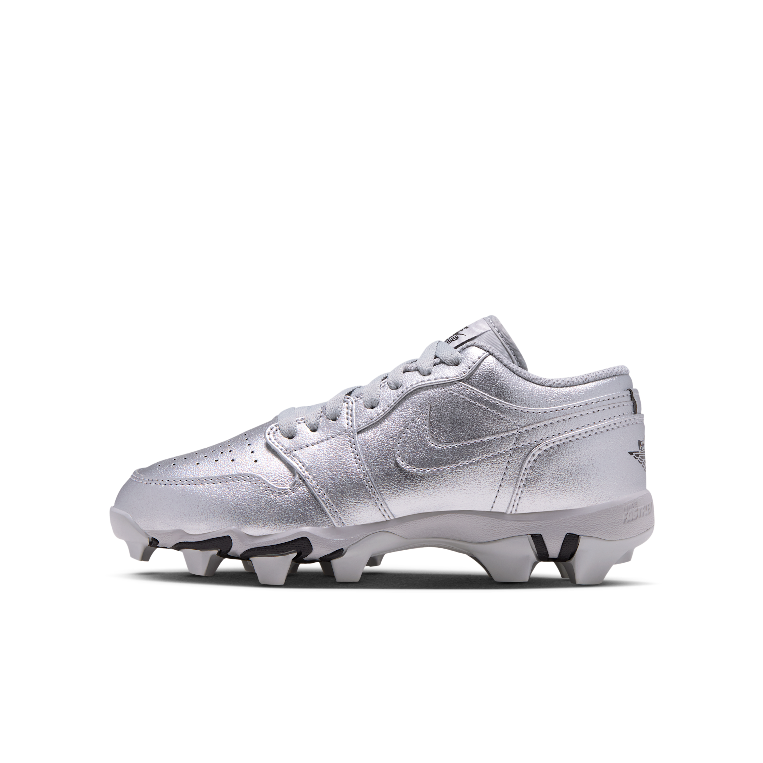 Jordan 1 Low Little/Big Kids' Cleats in Grey | HF6885-002