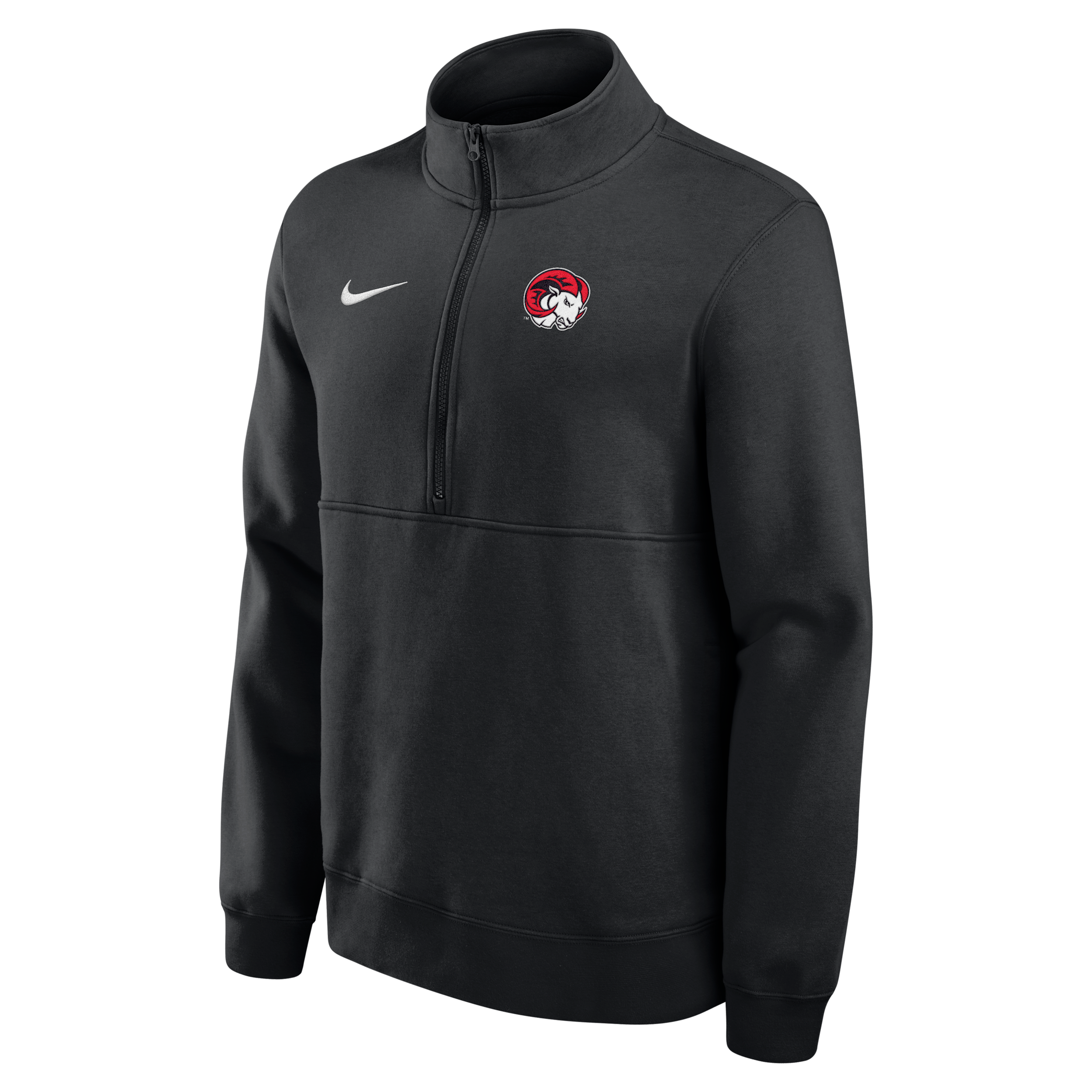 Winston-Salem State Rams Club Nike Men's College Fleece Half-Zip Top in Black | M34407WISA26-BLK