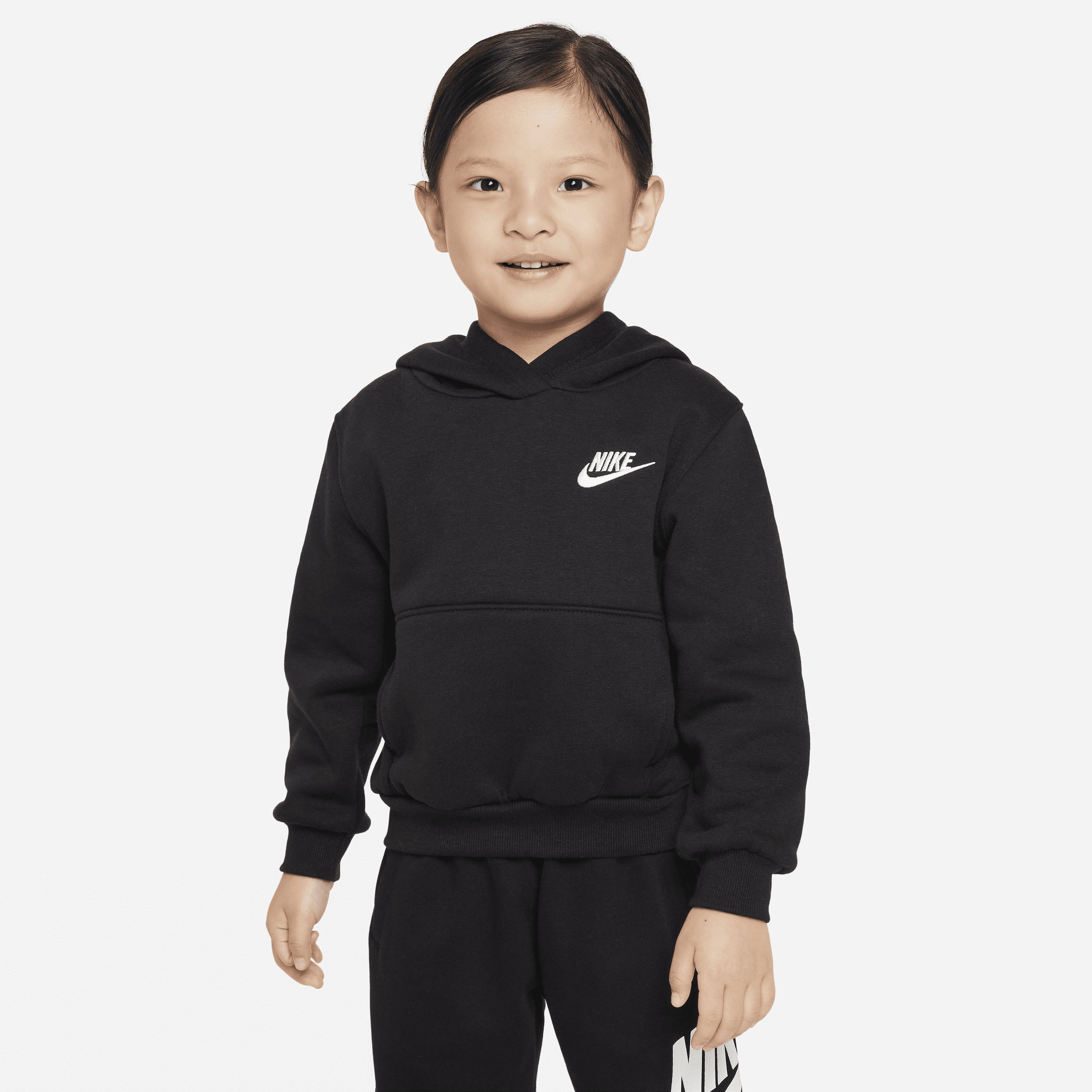 Shop Nike Sportswear Club Fleece Toddler Pullover Hoodie In Black