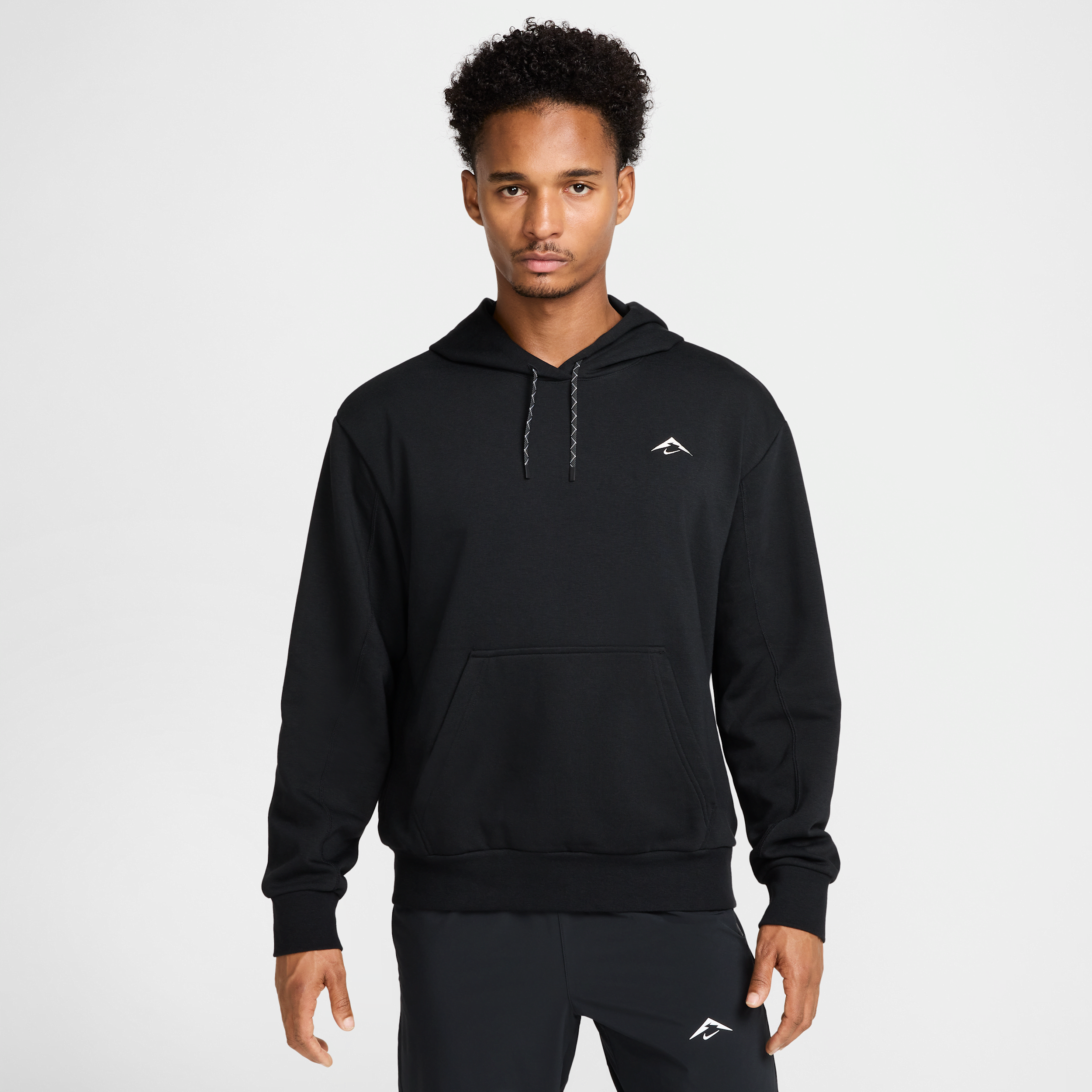 Nike Men's Trail Magic Hour Dri-fit Running Hoodie In Black