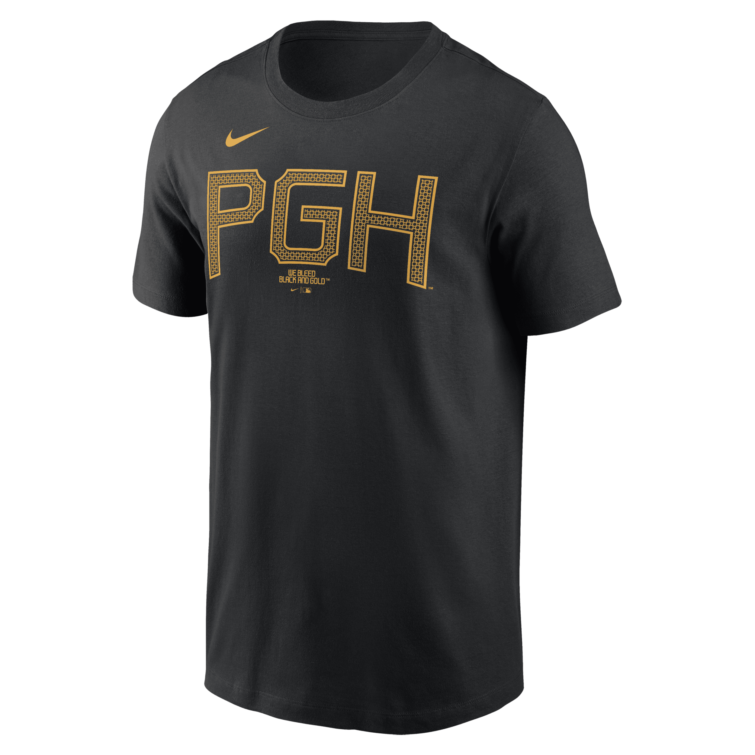 Shop Nike Pittsburgh Pirates City Connect Wordmark  Men's Mlb T-shirt In Black